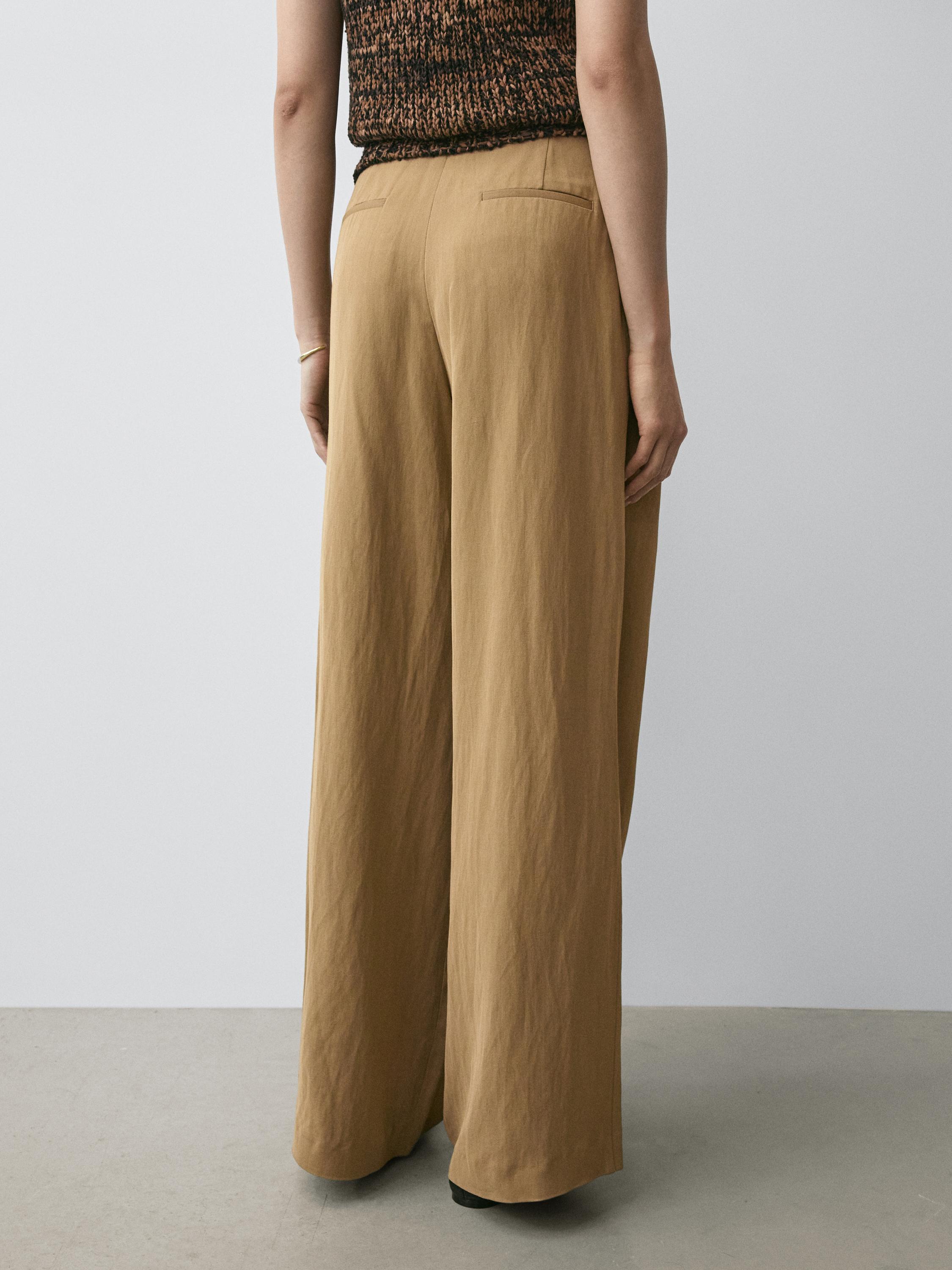 Flowing pareo trousers — BEIGE