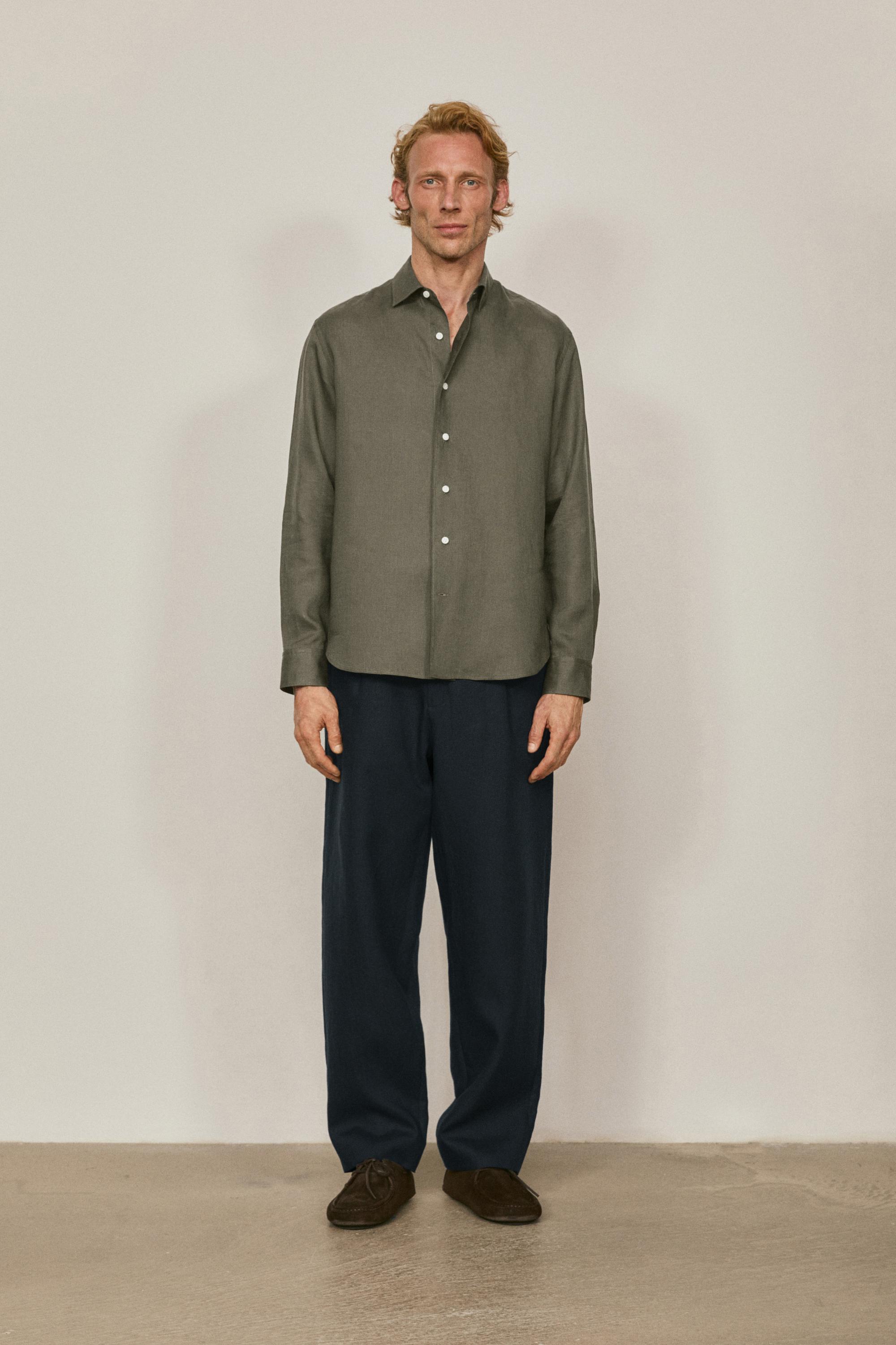 Extra fine 100% linen shirt - LIMITED EDITION — GREEN