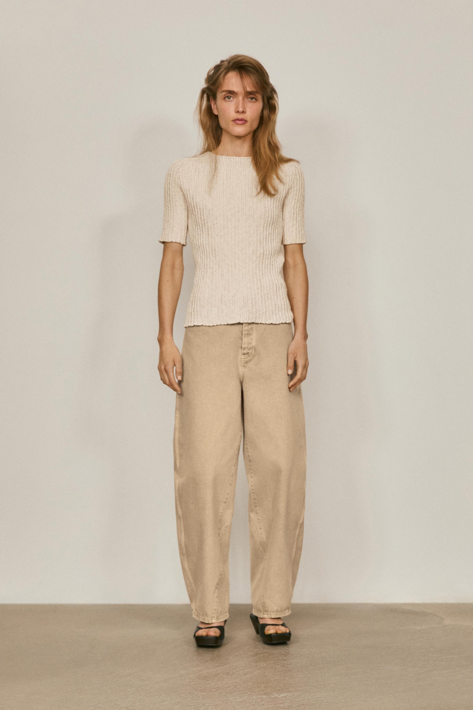 Linen blend textured knit sweater - LIMITED EDITION — CREAM