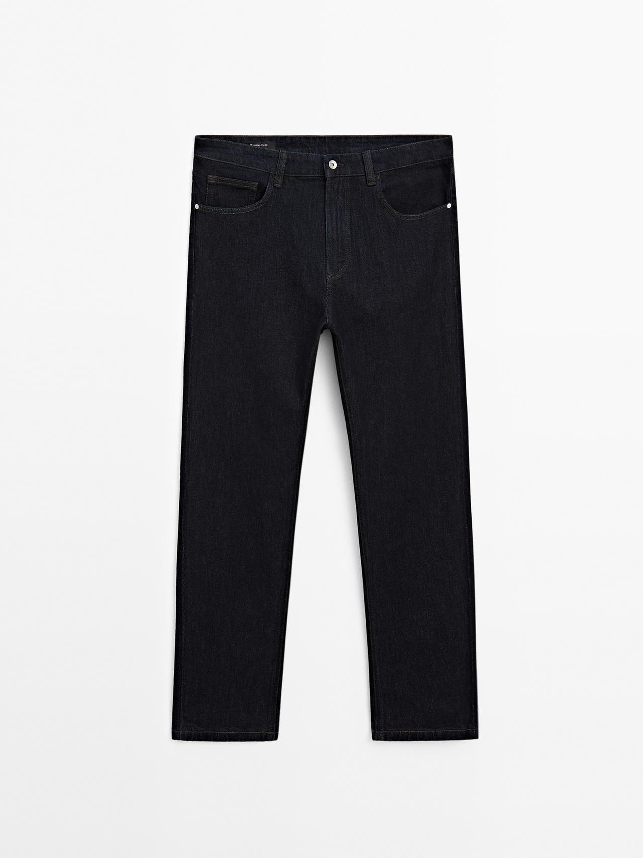 Massimo Dutti - Herre - Tapered Fit Jeans - Indigoblå - 38