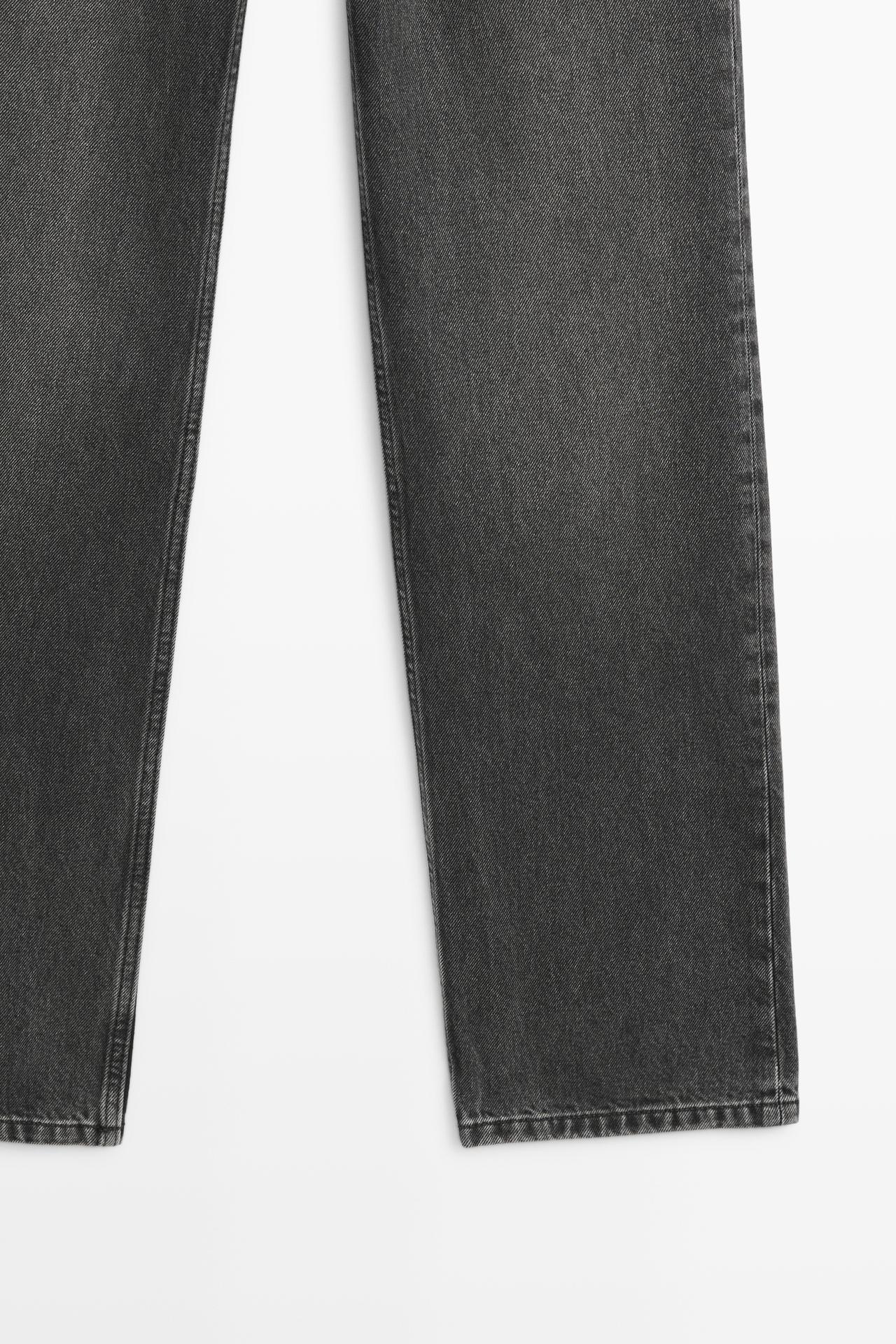 Low-rise straight-leg jeans — BLACK