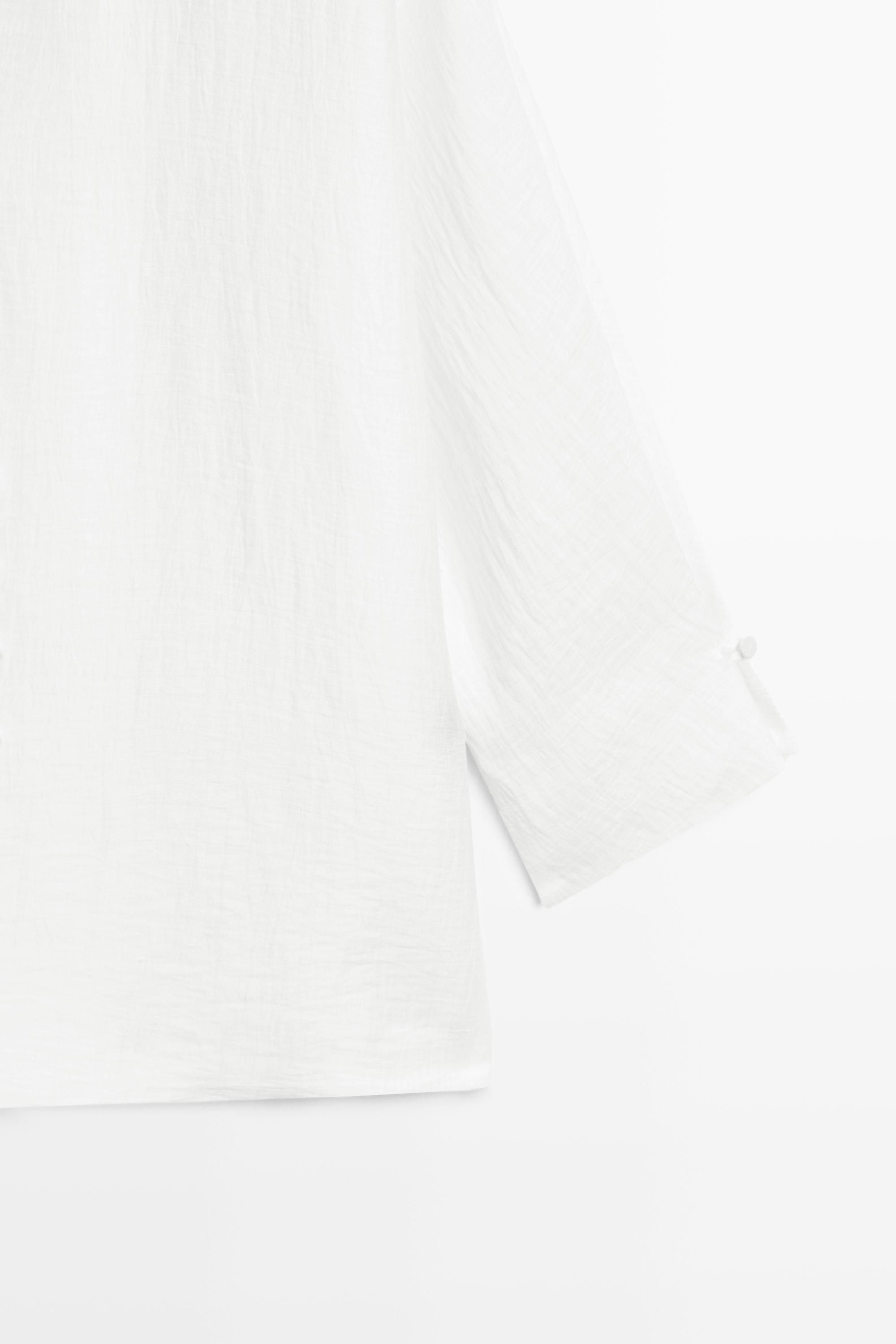 Linen blend overshirt with buttons