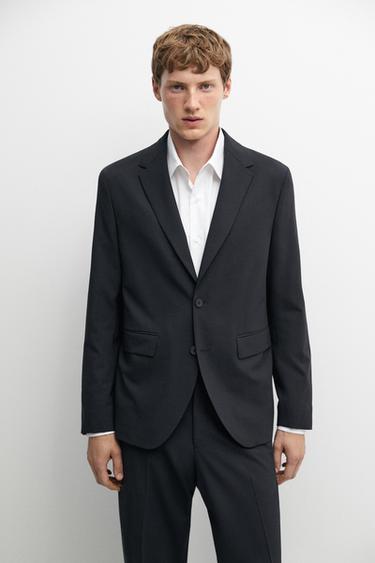 Wool blend suit blazer — NAVY BLUE 3