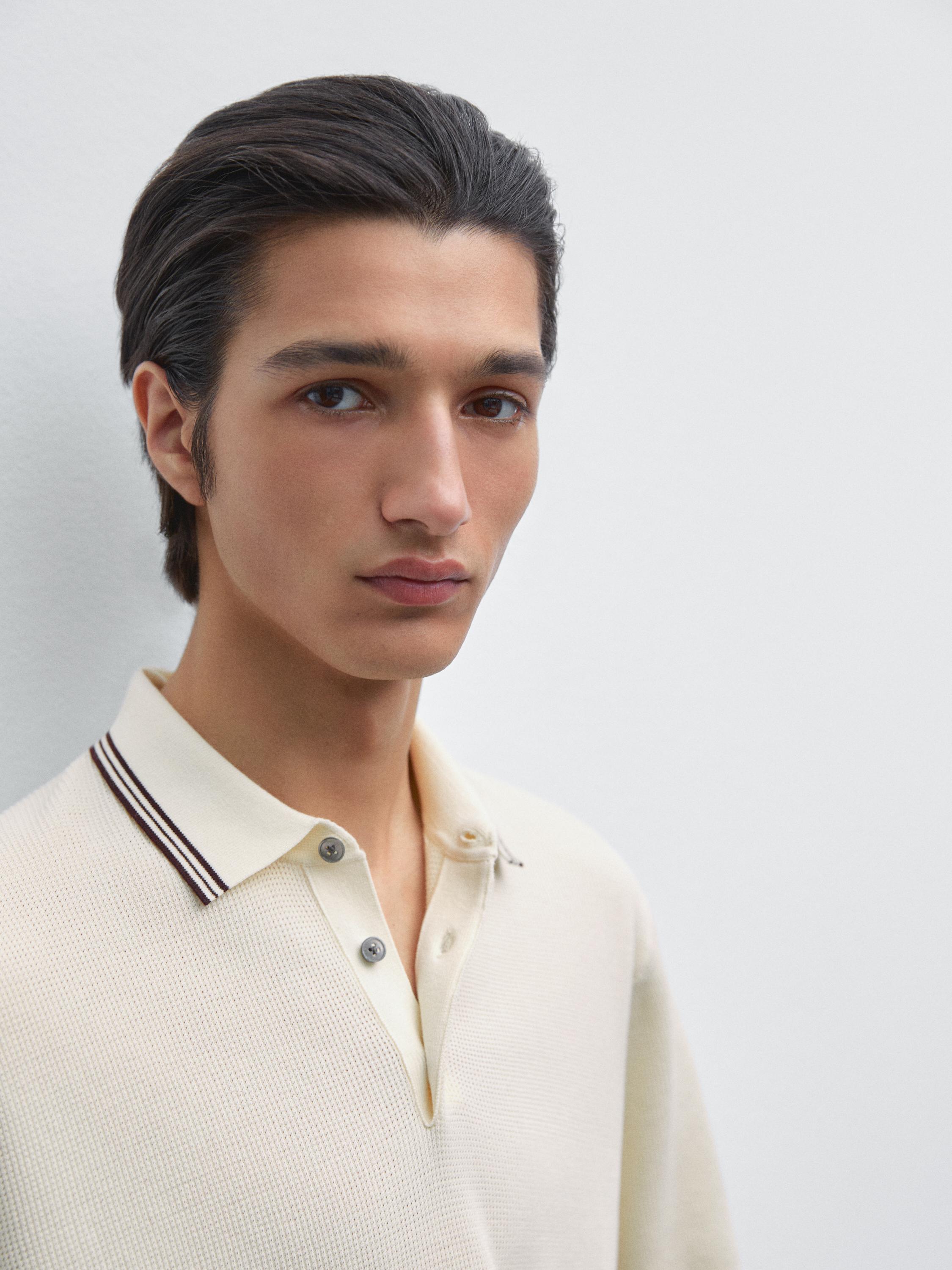 100% cotton knit polo shirt
