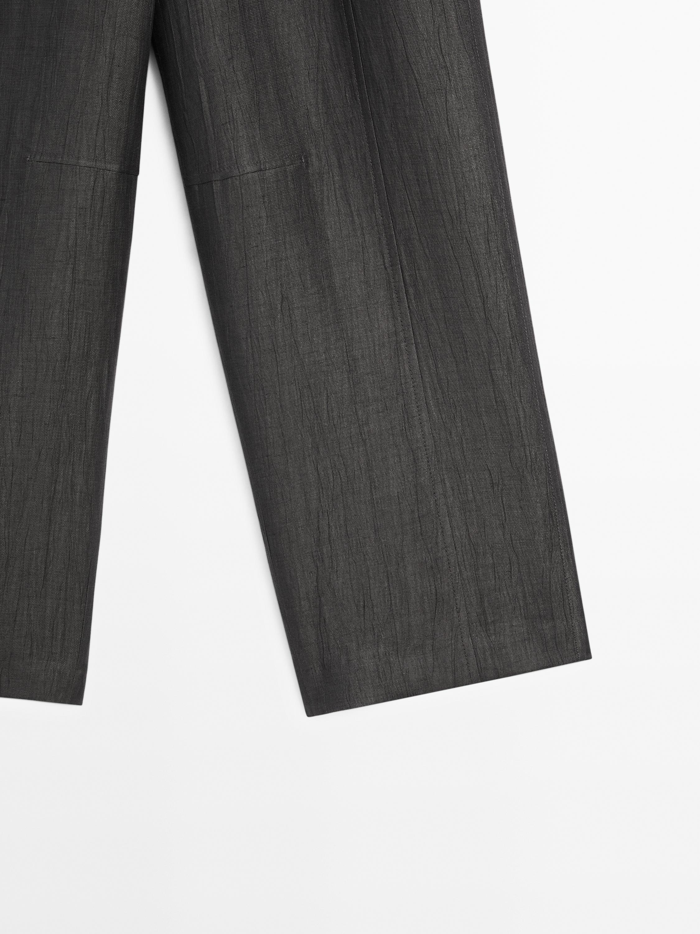 Pantalón traje fluido mezcla lino