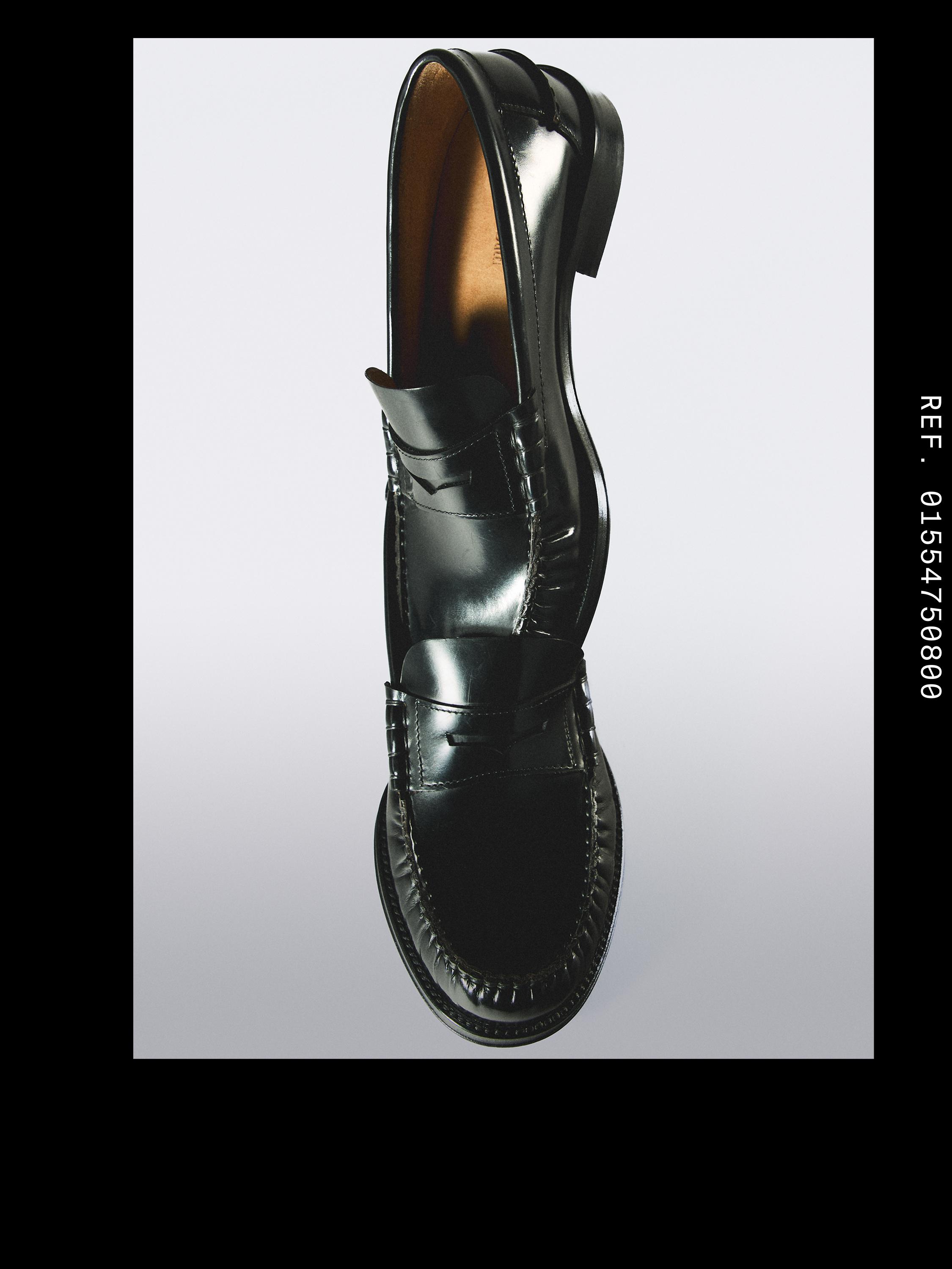 Leather loafer — BLACK