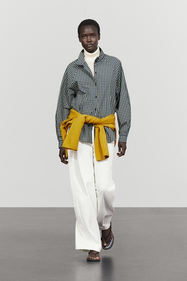 100% cotton check shirt — BLUE 1