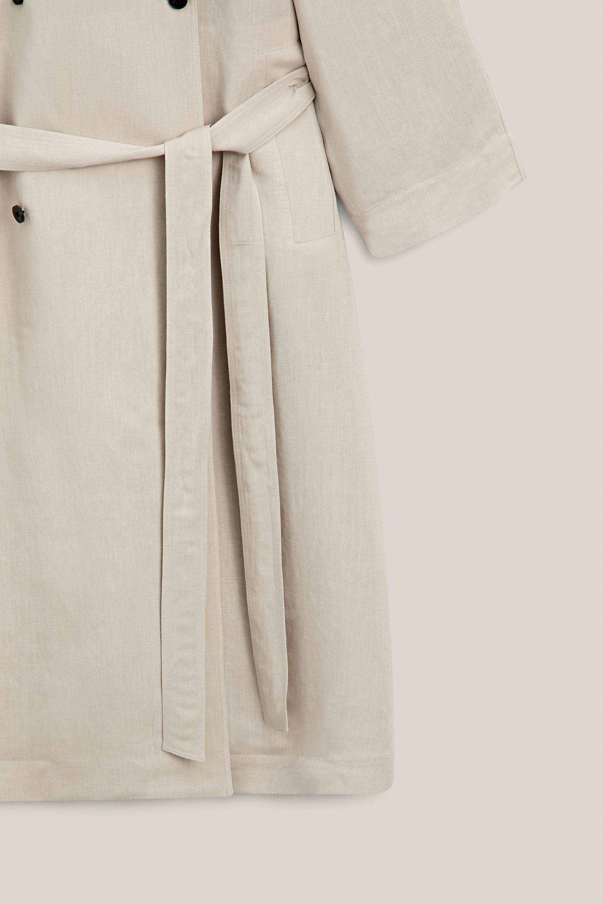 Oversize linen blend trench coat - LIMITED EDITION — SAND