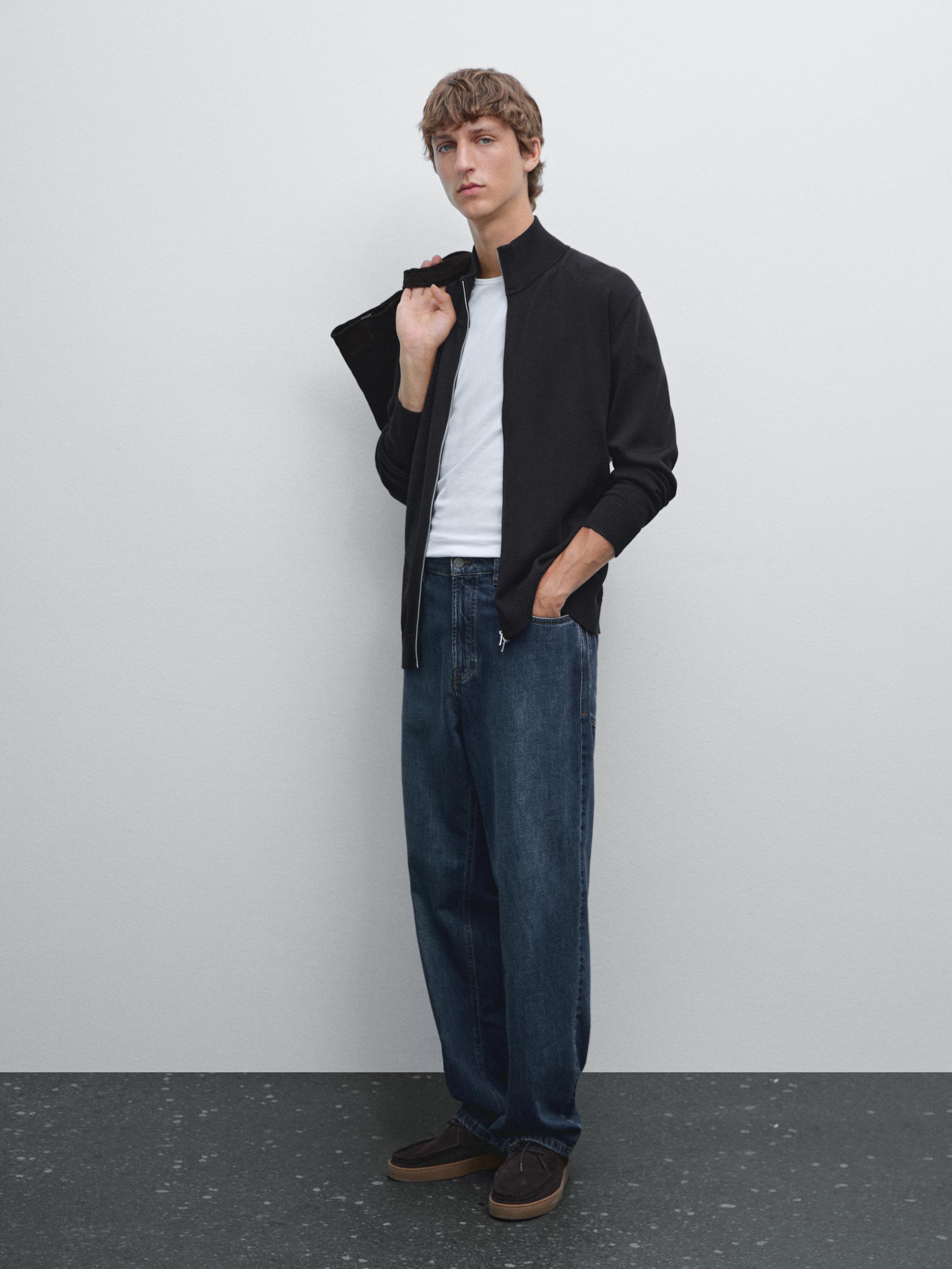 Kardigan ritsleting katun 100%