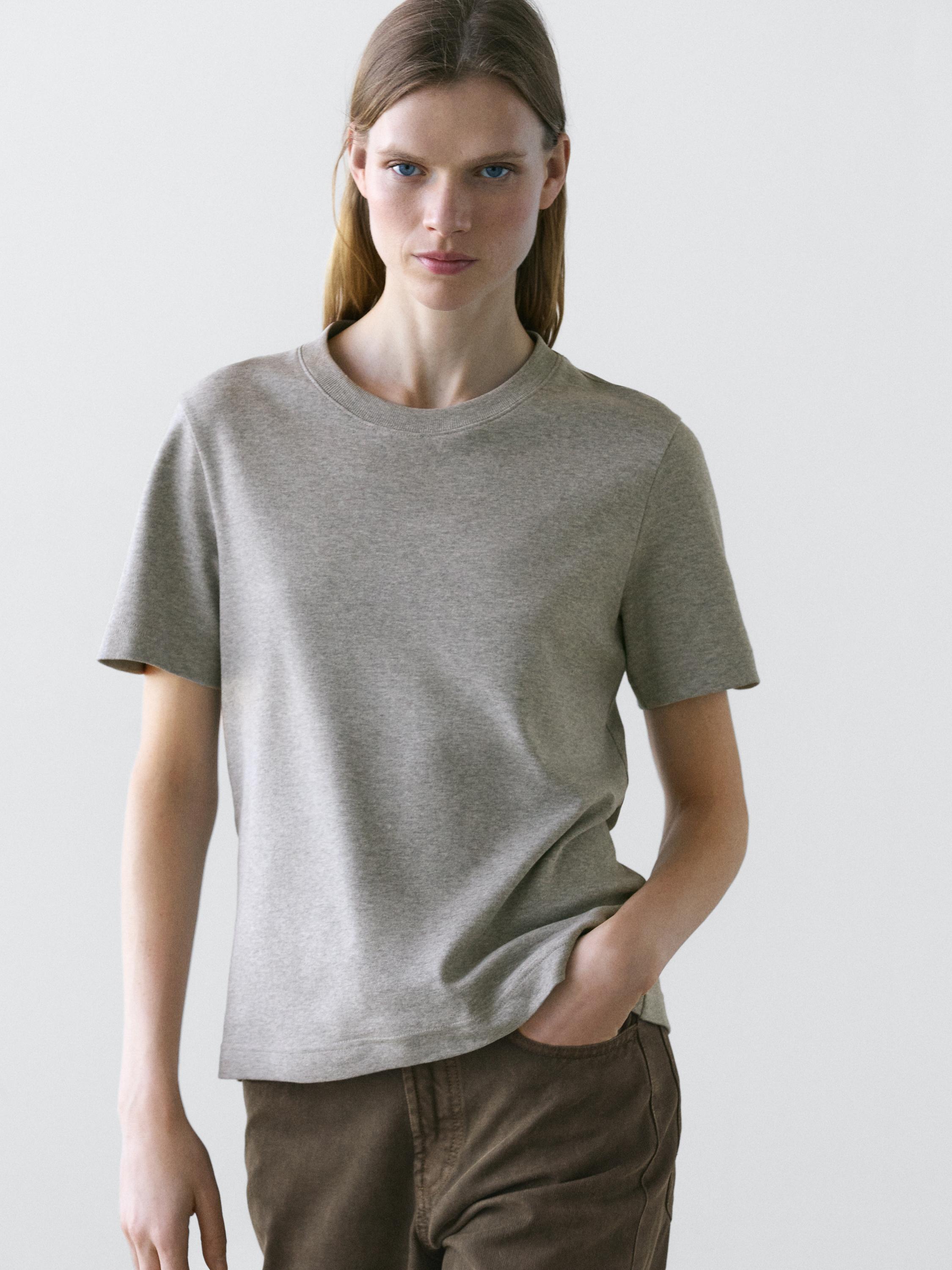 Short sleeve interlock T-shirt — Medium Grey