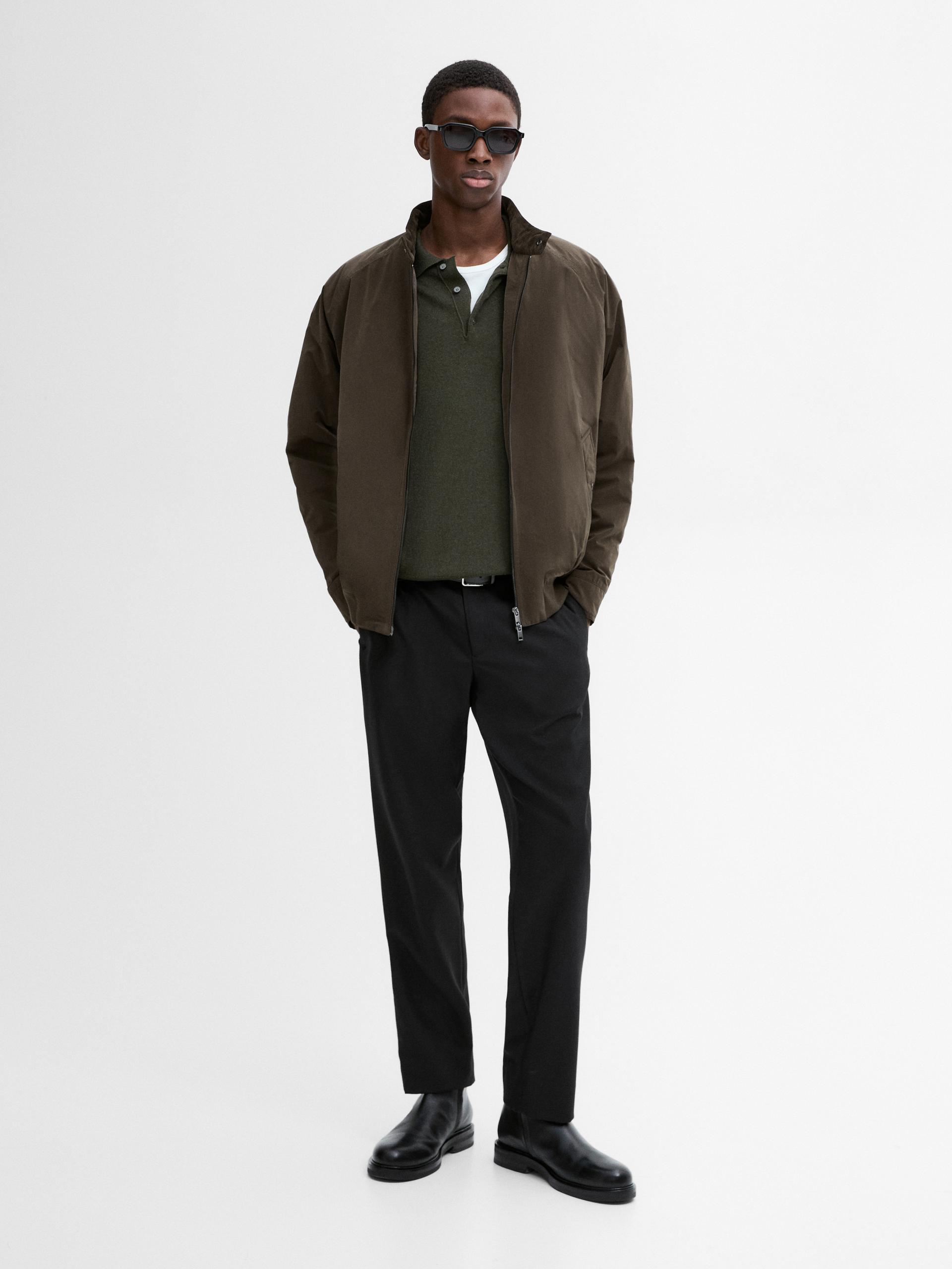 Veste Bomber - Kaki Sombre - L - Massimo Dutti - Homme