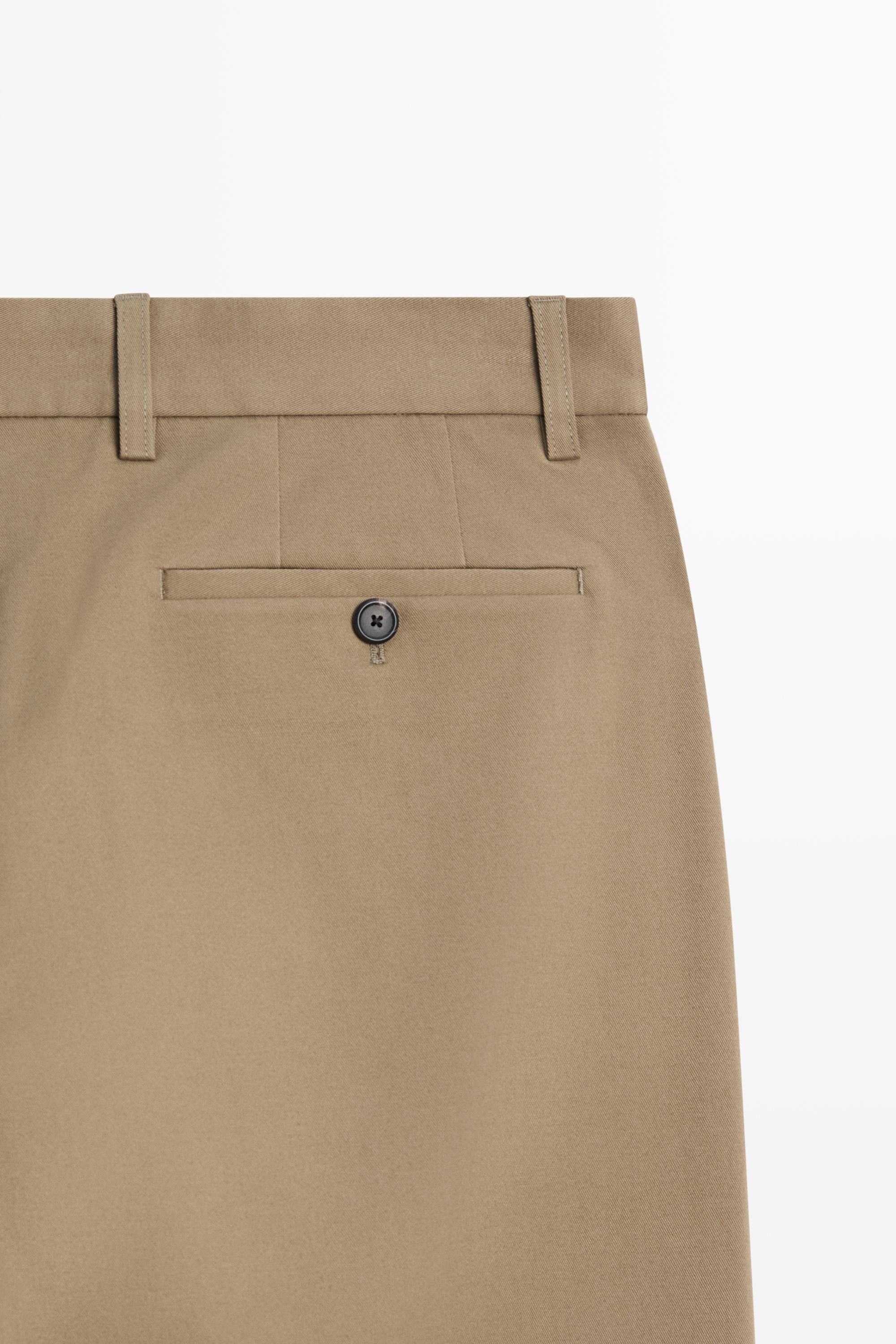 Cotton blend straight-leg pants — MINK