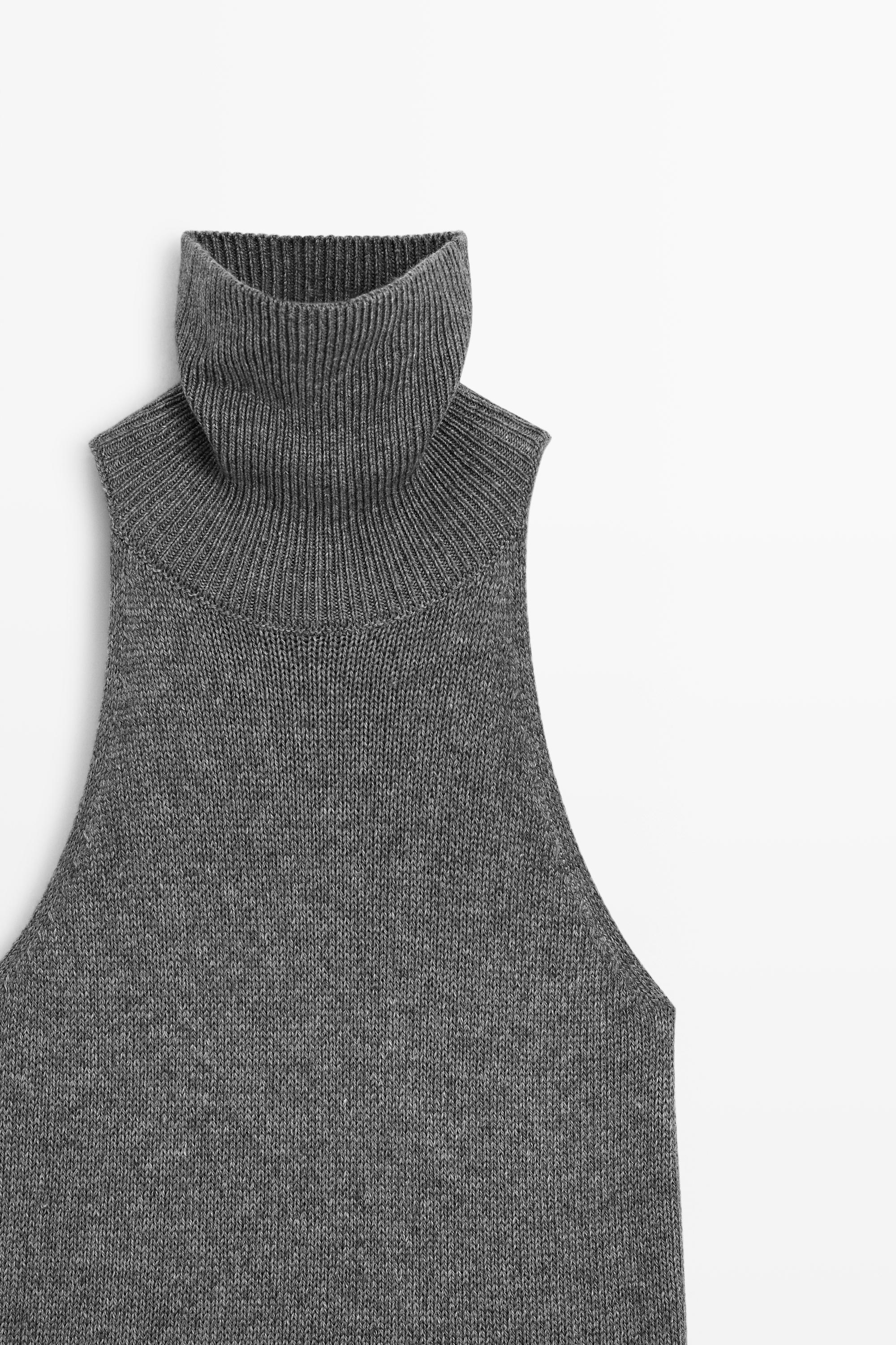 Massimo Dutti Triko halter yaka top görsel 6