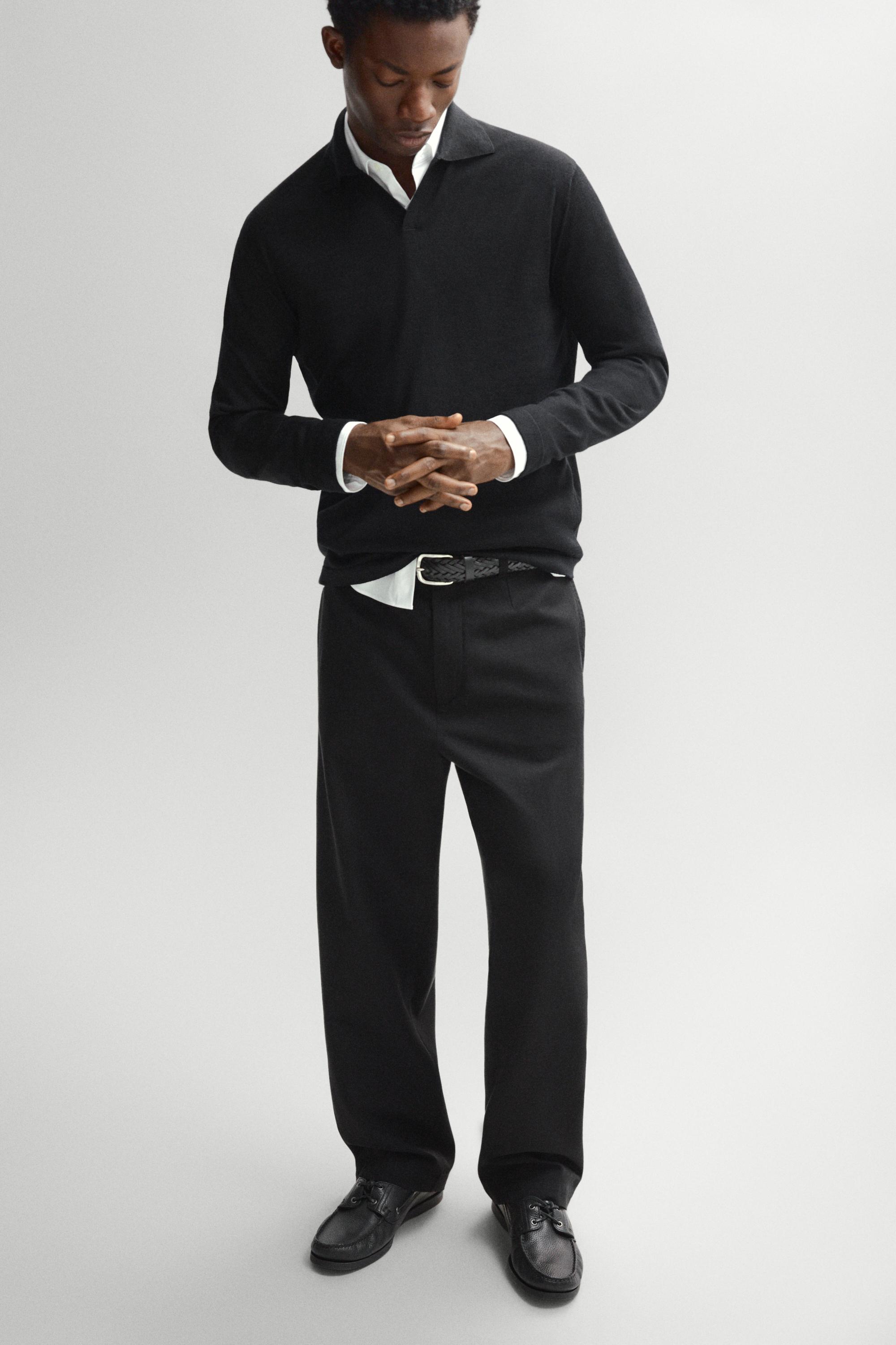 Barrel fit pants — BLACK