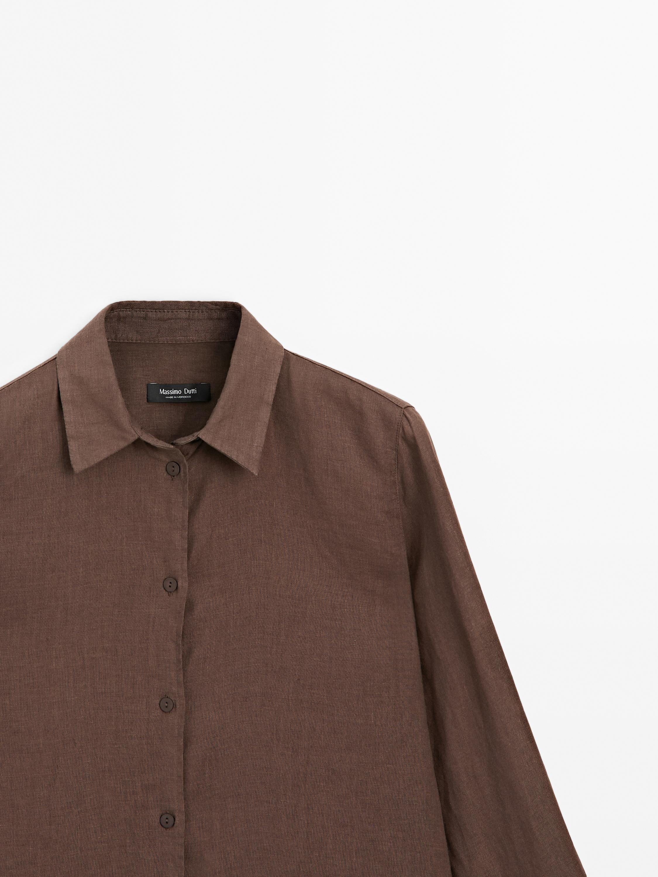 Flowing 100% linen shirt