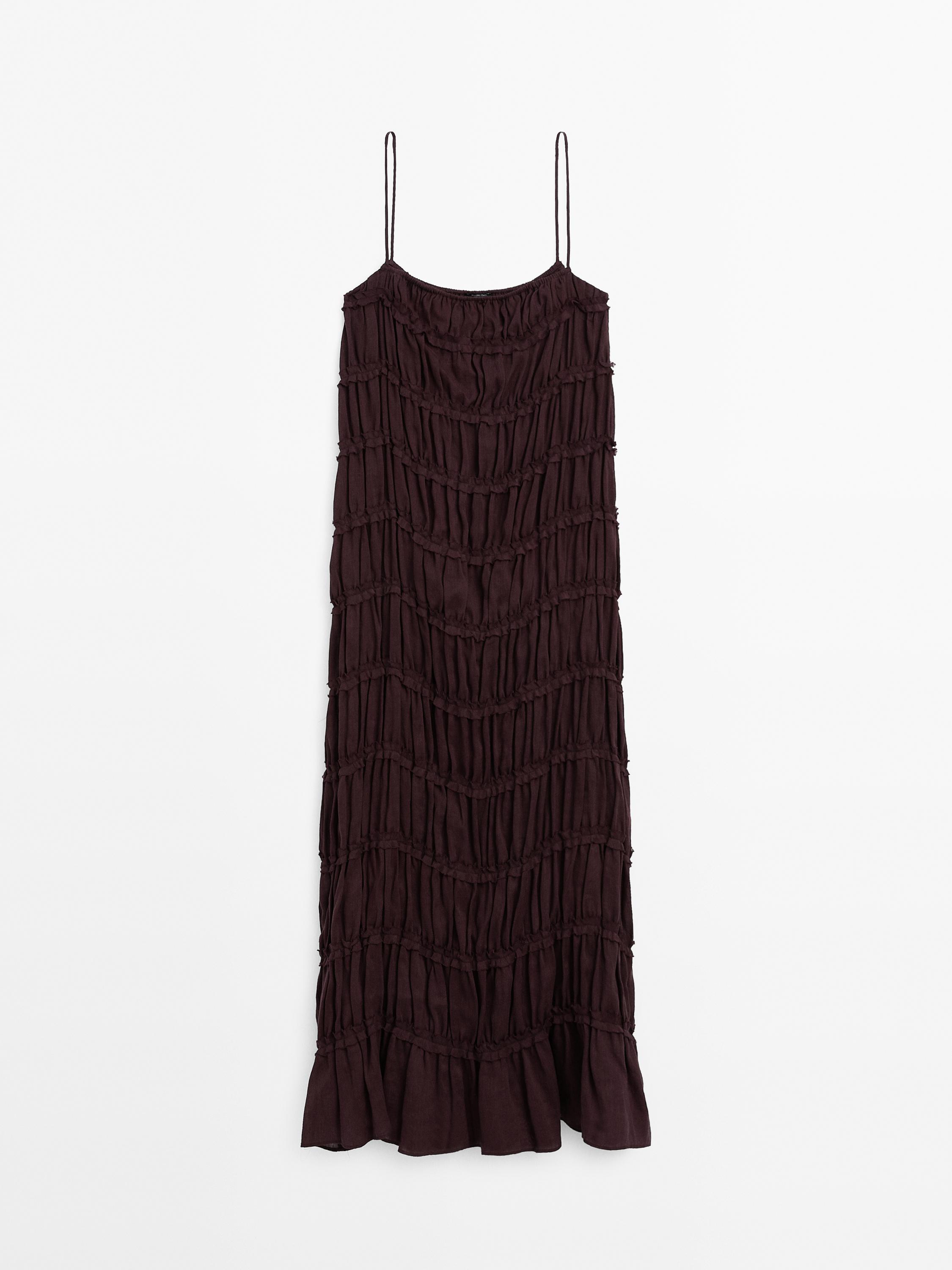 Long flowing dress with linen