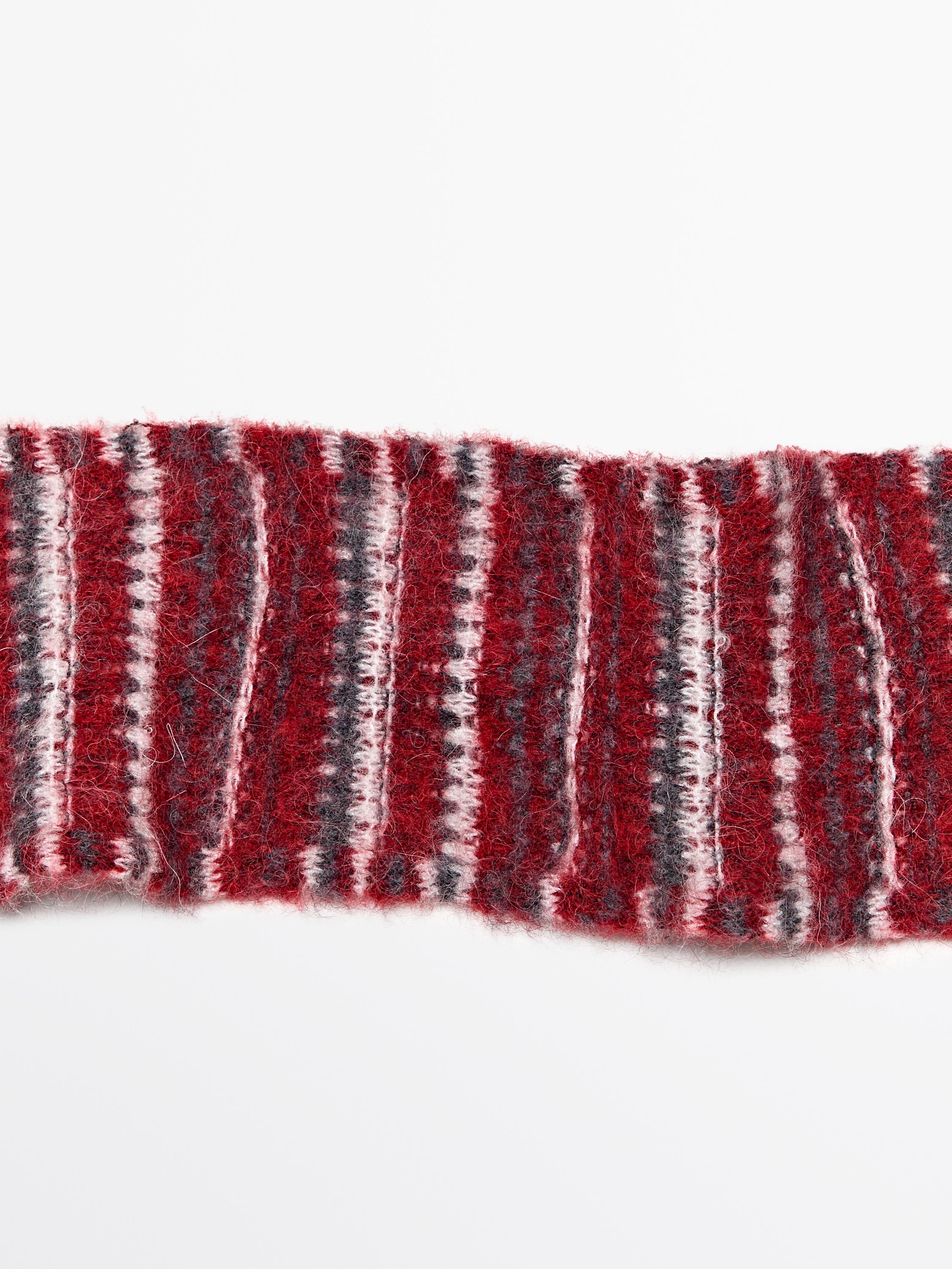Jacquard sjaal van fijne alpacamix