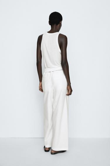 100% cotton elasticated pants - STUDIO — Off white 6