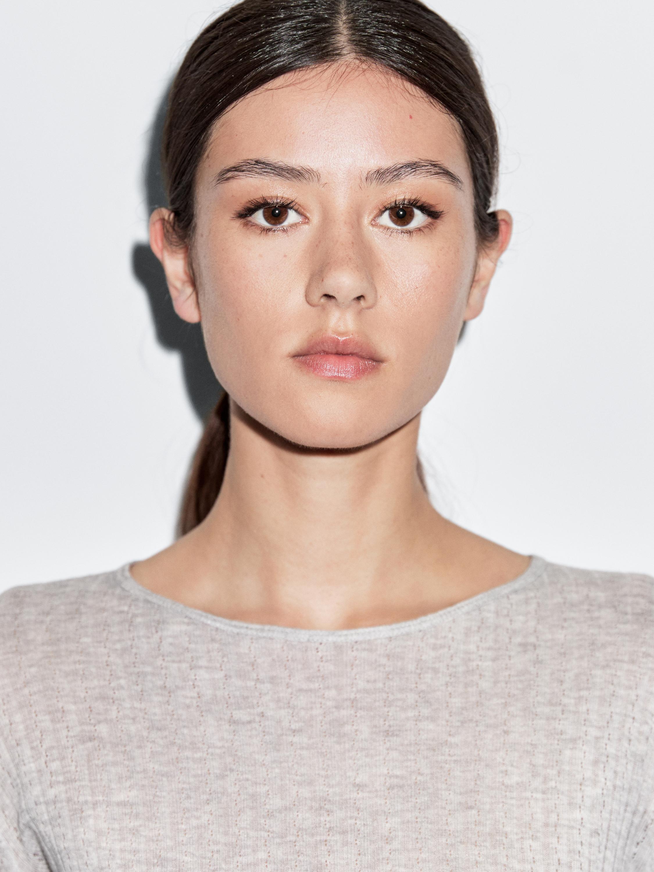 Majica od mješavine pamuka s ažurom