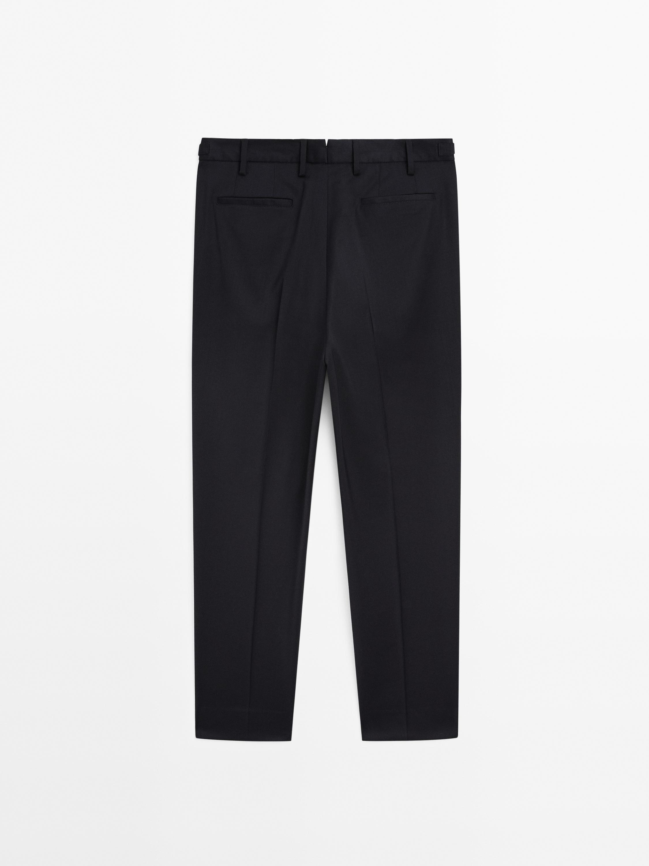 Wool blend smart trousers