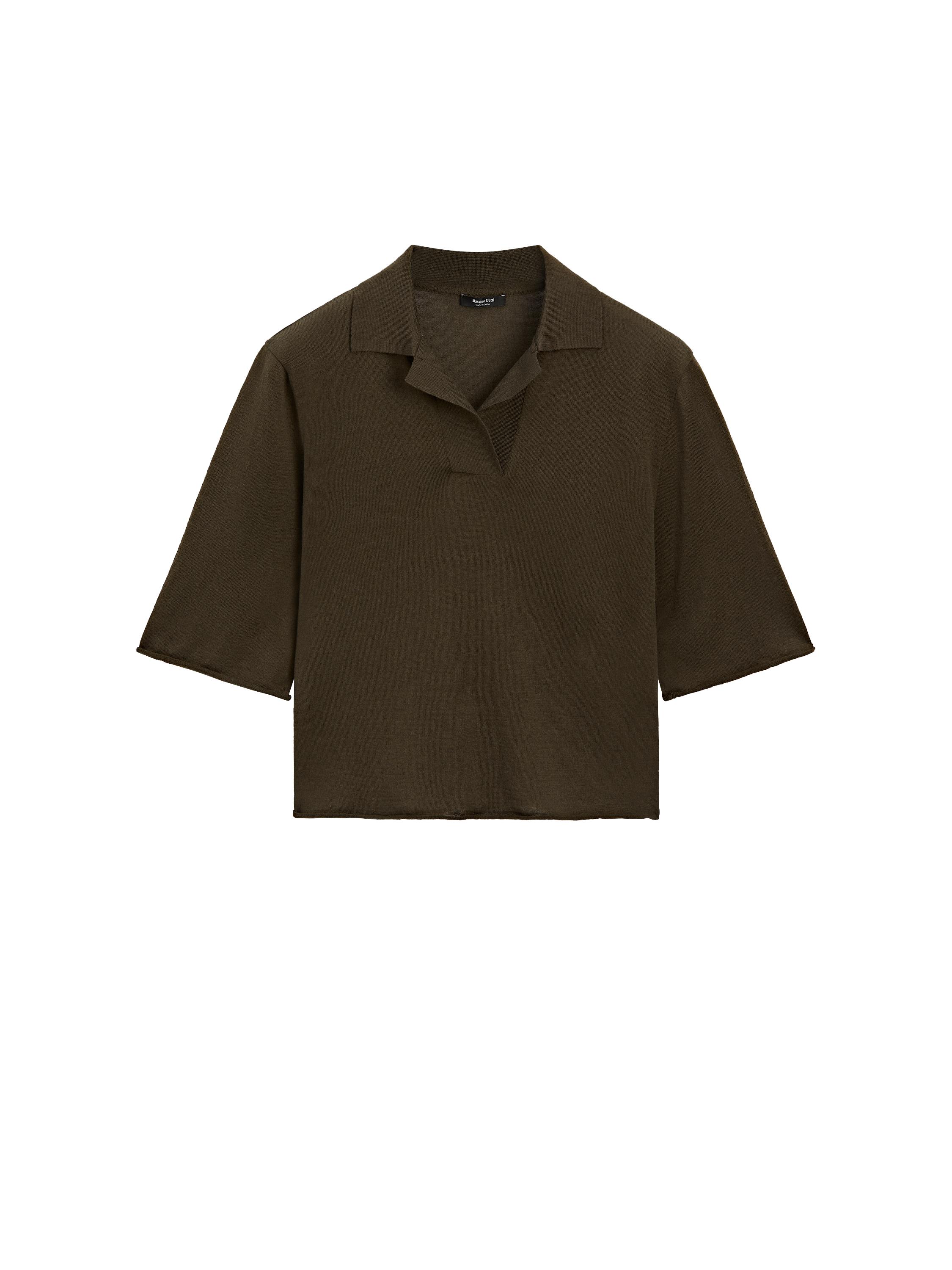 ★Massimo Dutti★ Cotton blend slim fit knit polo shirt Cotton blend knit polo shirt · Navy Blue, Sky Blue, Black