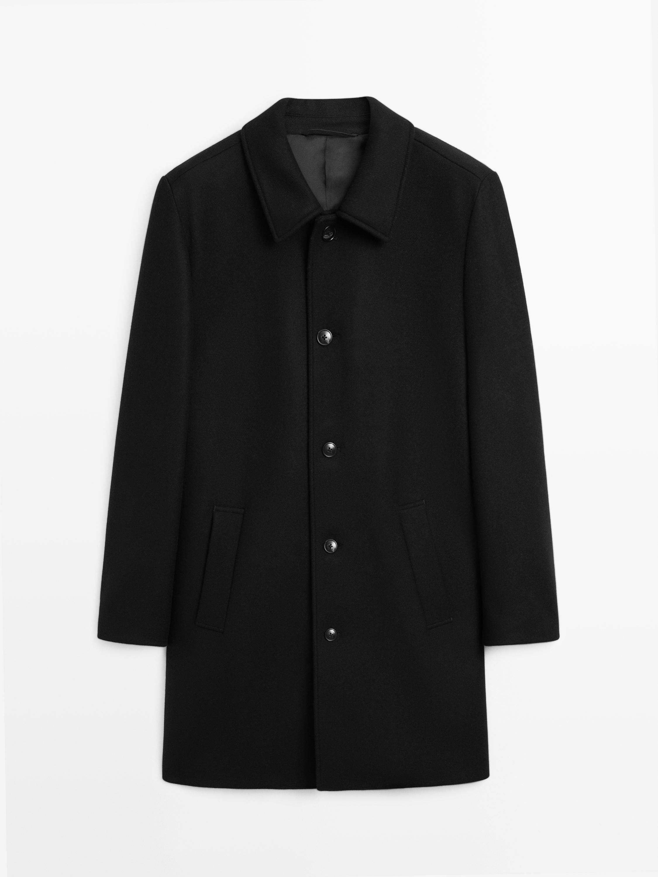 Wool blend midi coat
