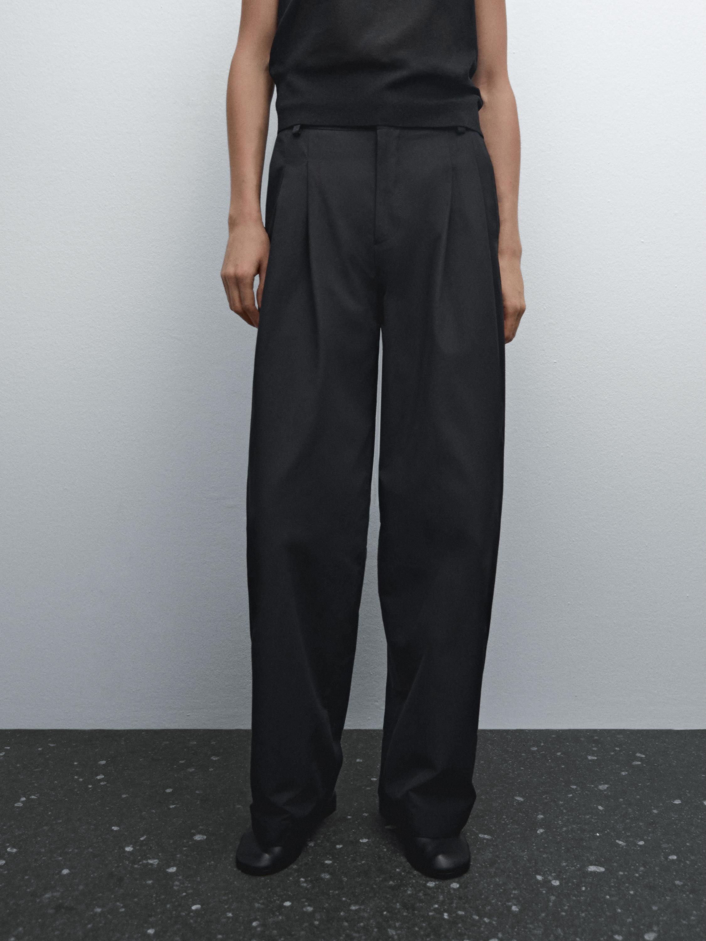 Pantalon large coton