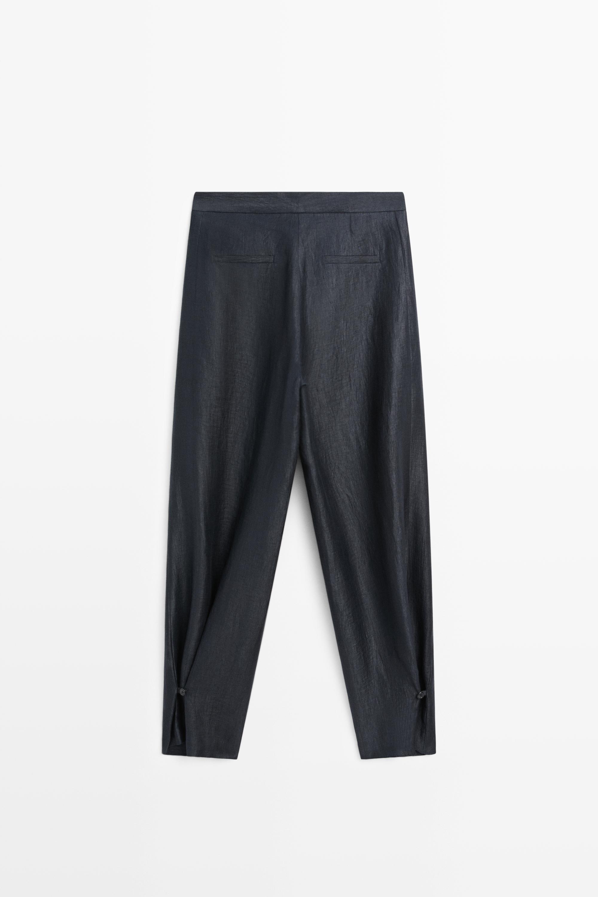 Trousers with gathered hems — Dark Blue