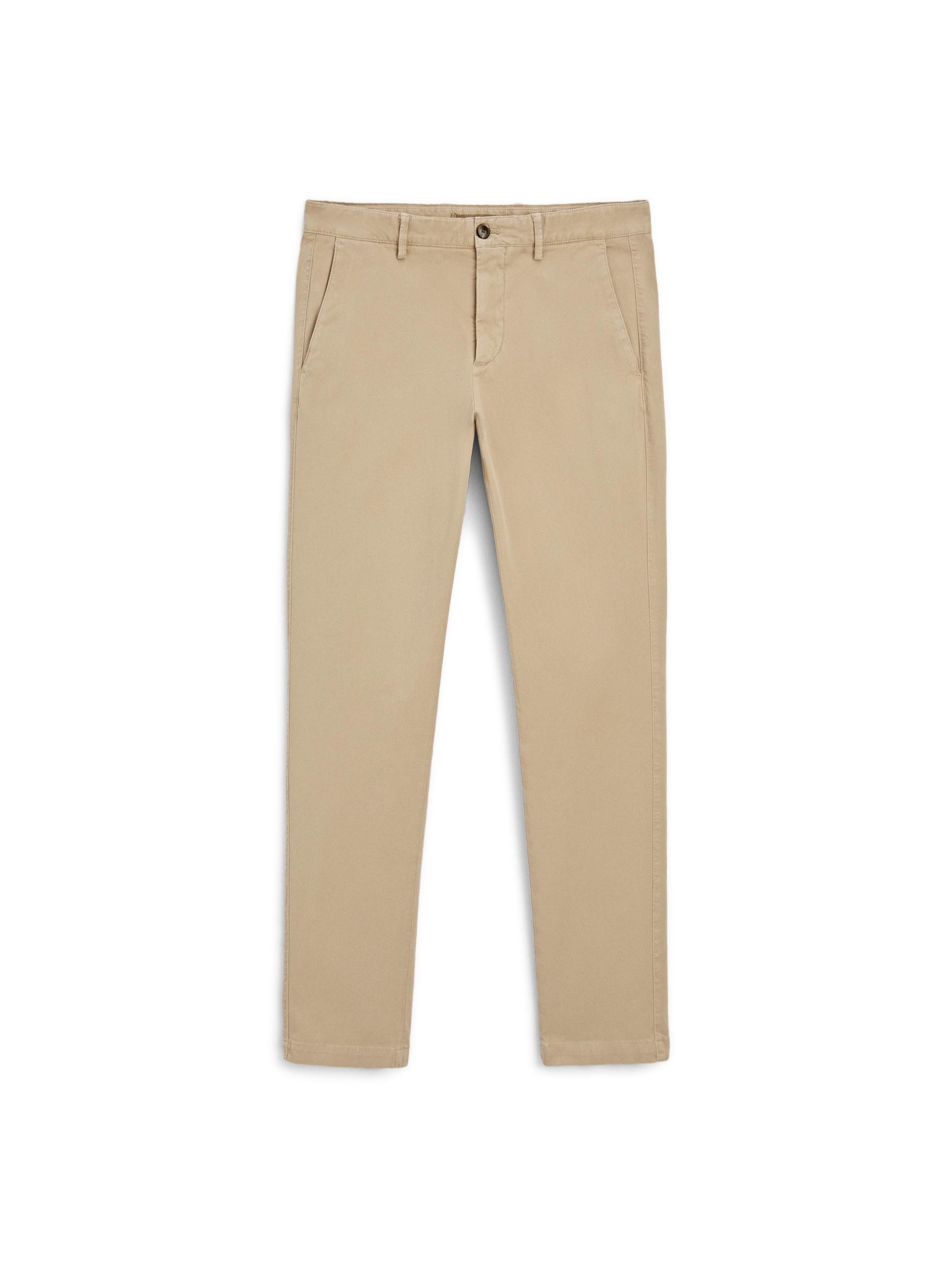 Slim fit mikro dokulu pantolon