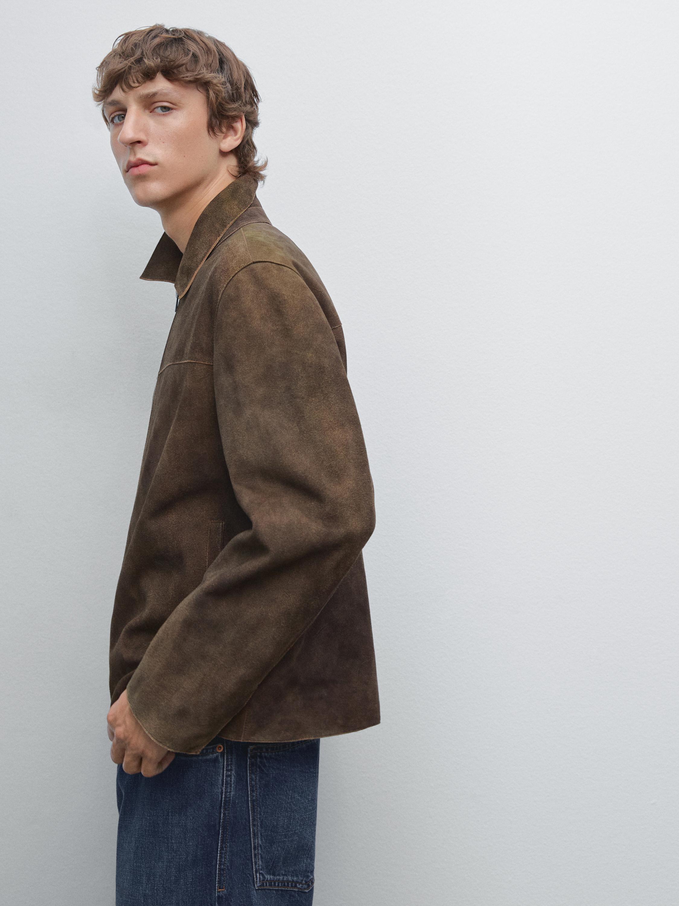 Suede goatskin jacket · Carey · Bomberâ Jacket | Massimo Dutti