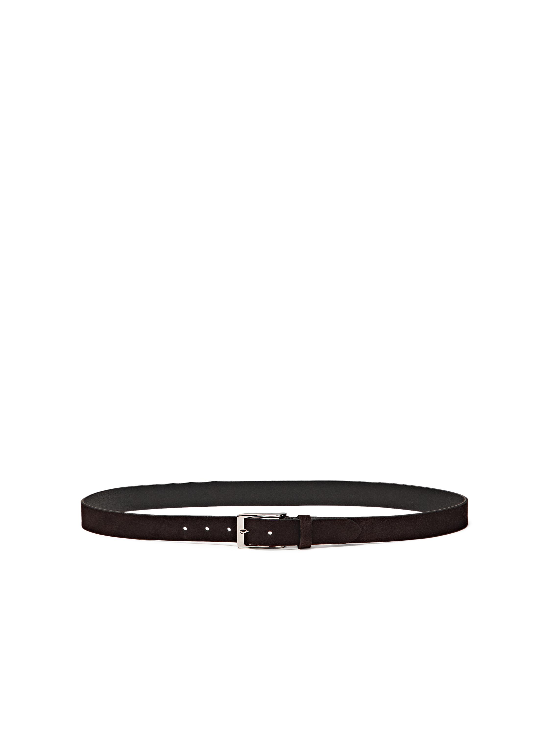 Plush nappa leather belt — BROWN