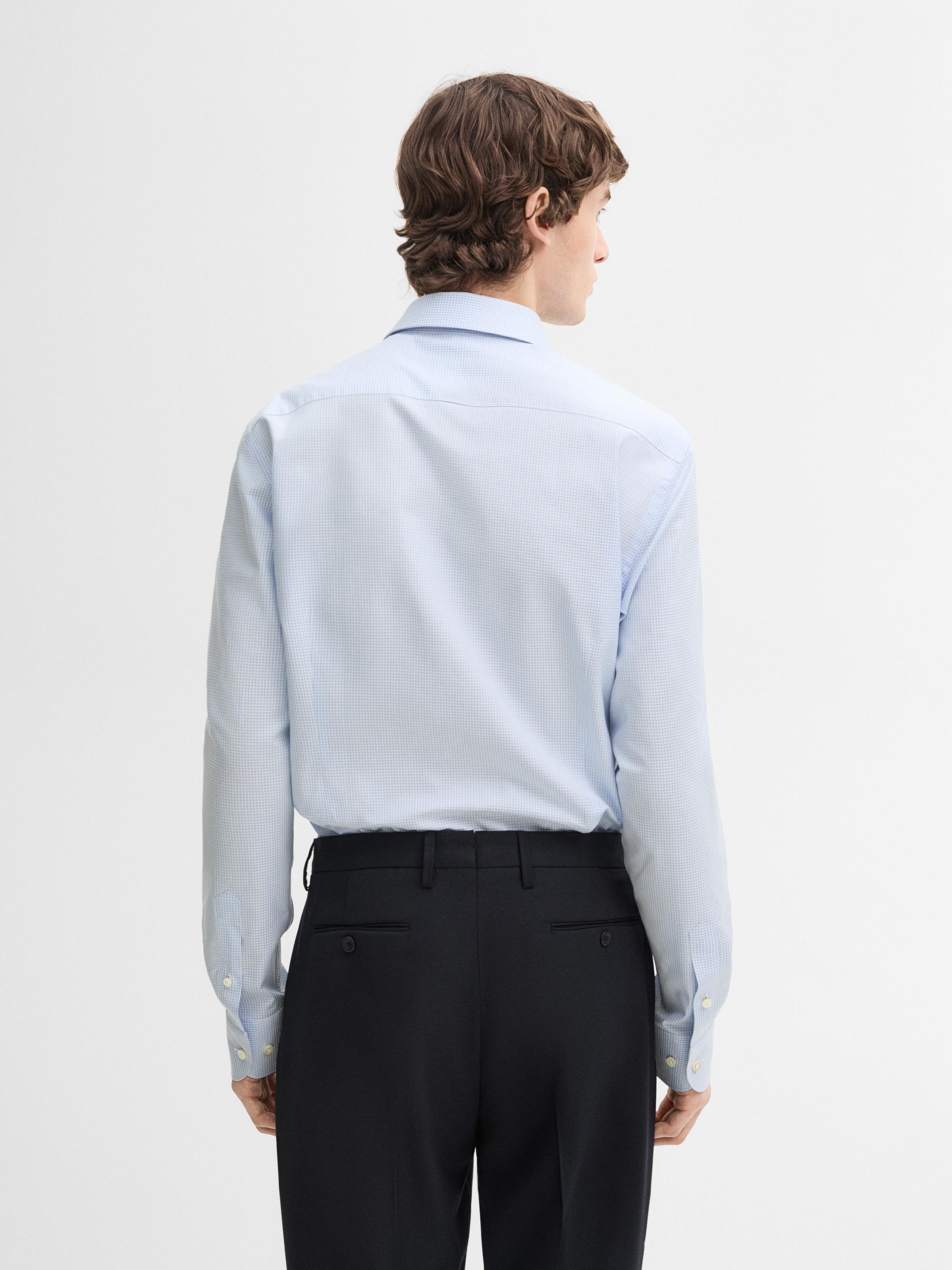 Camisa cuadros slim fit 100% algodón