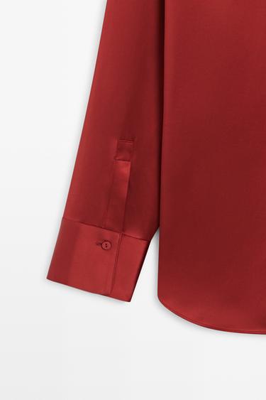 Flowing satin shirt — Red 7