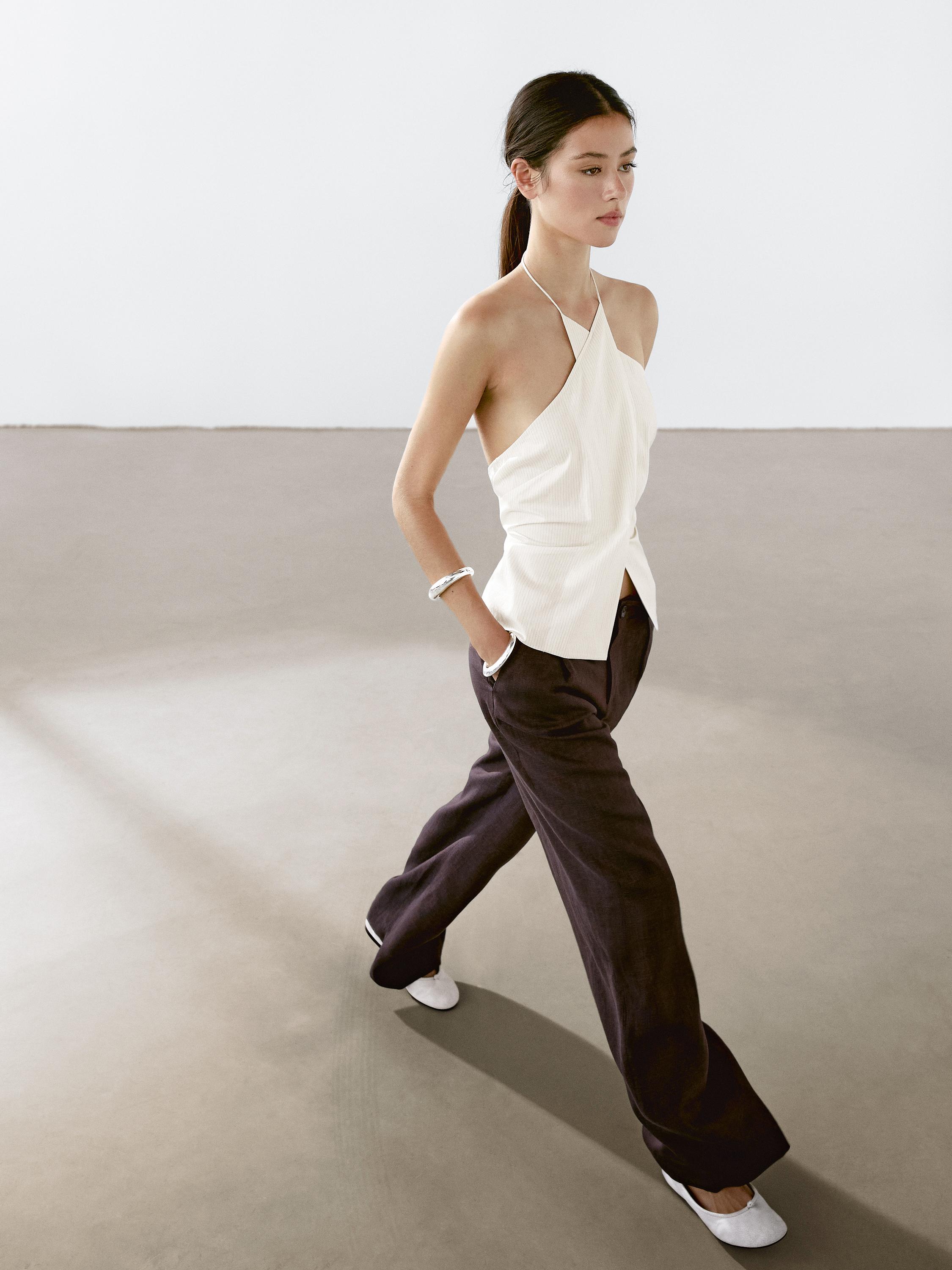 Hose aus reinem Leinen im Relaxed-Fit