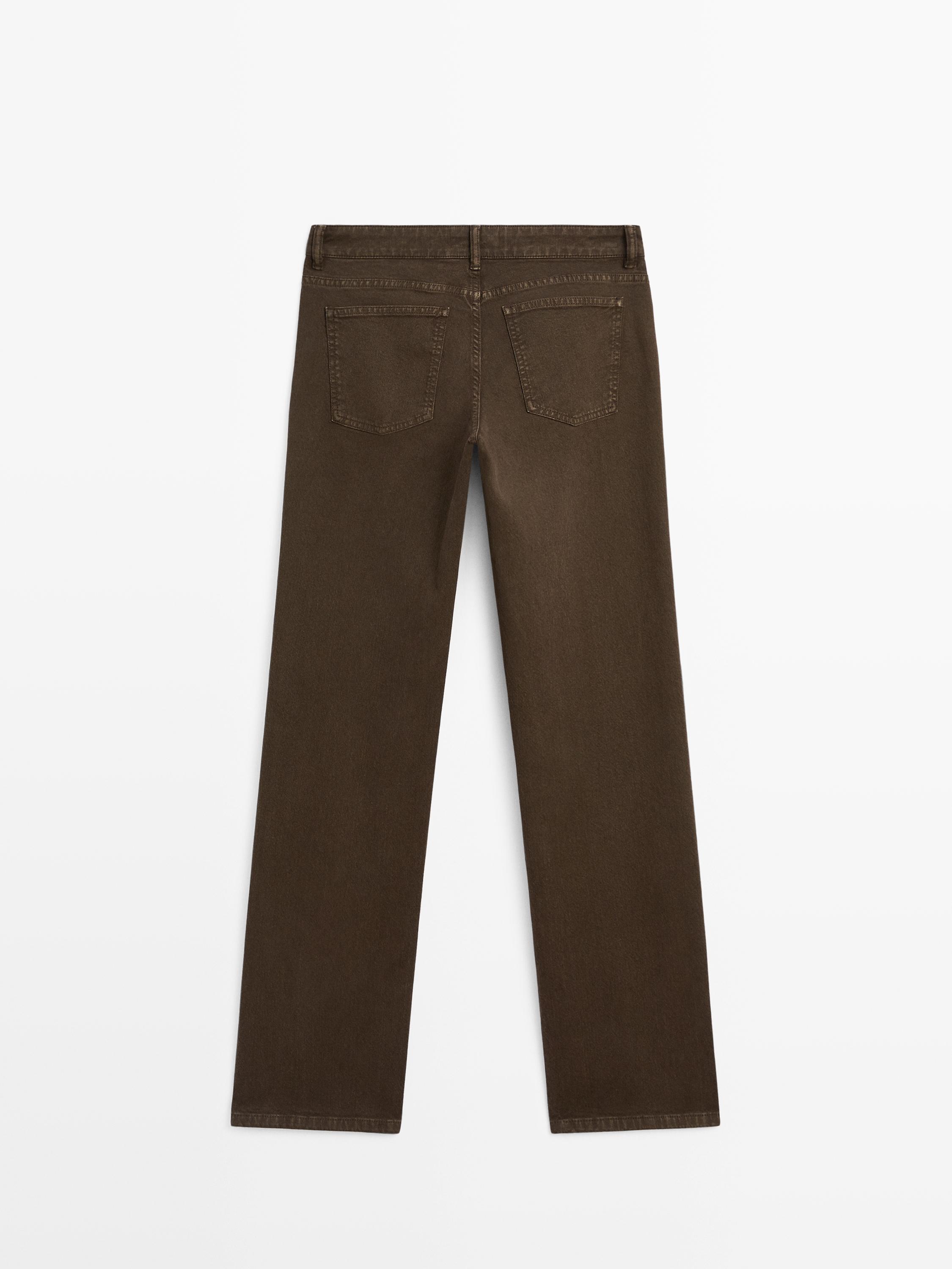 Mid-waist tapered fit jeans