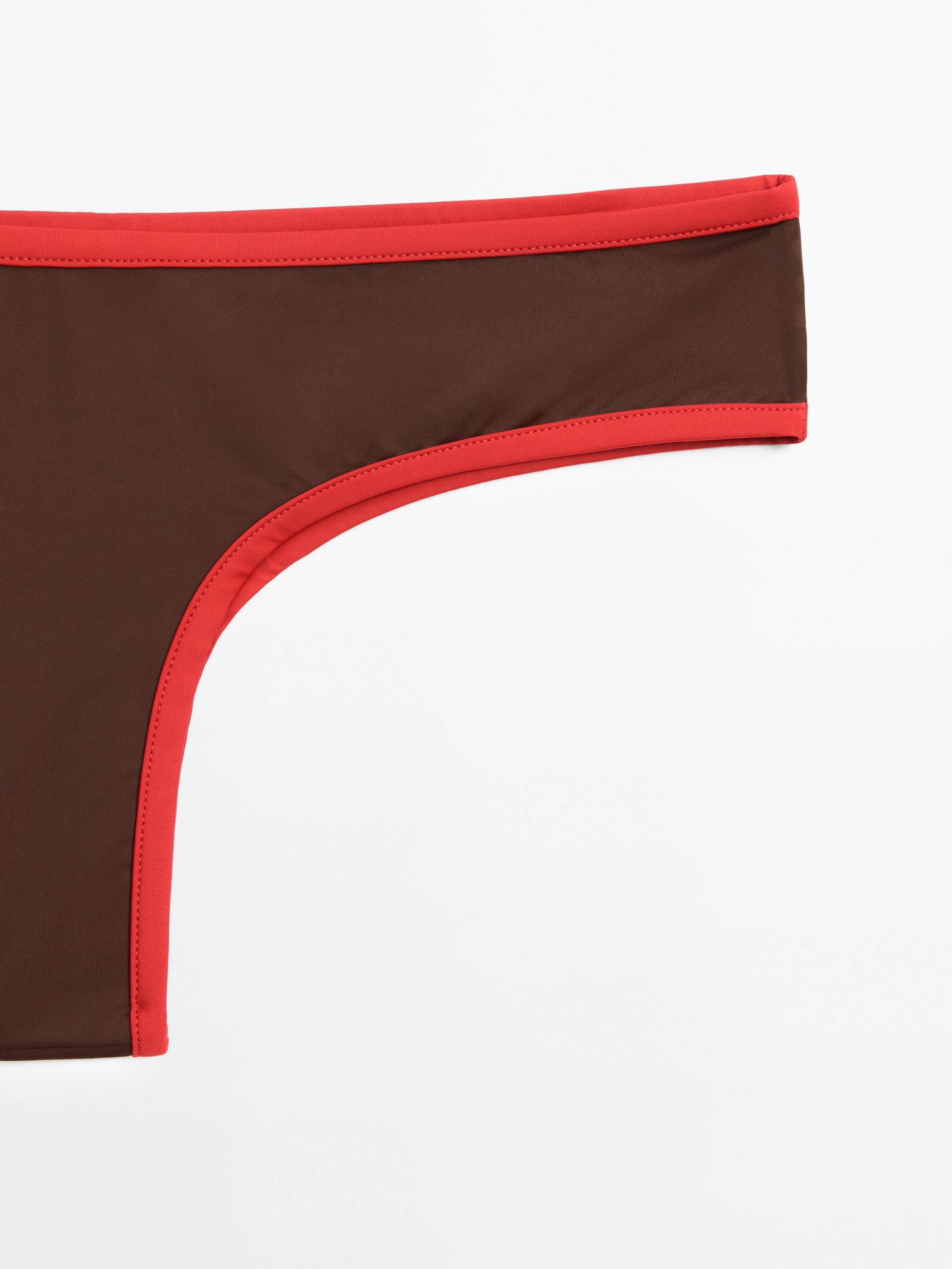 Contrast bikini bottoms
