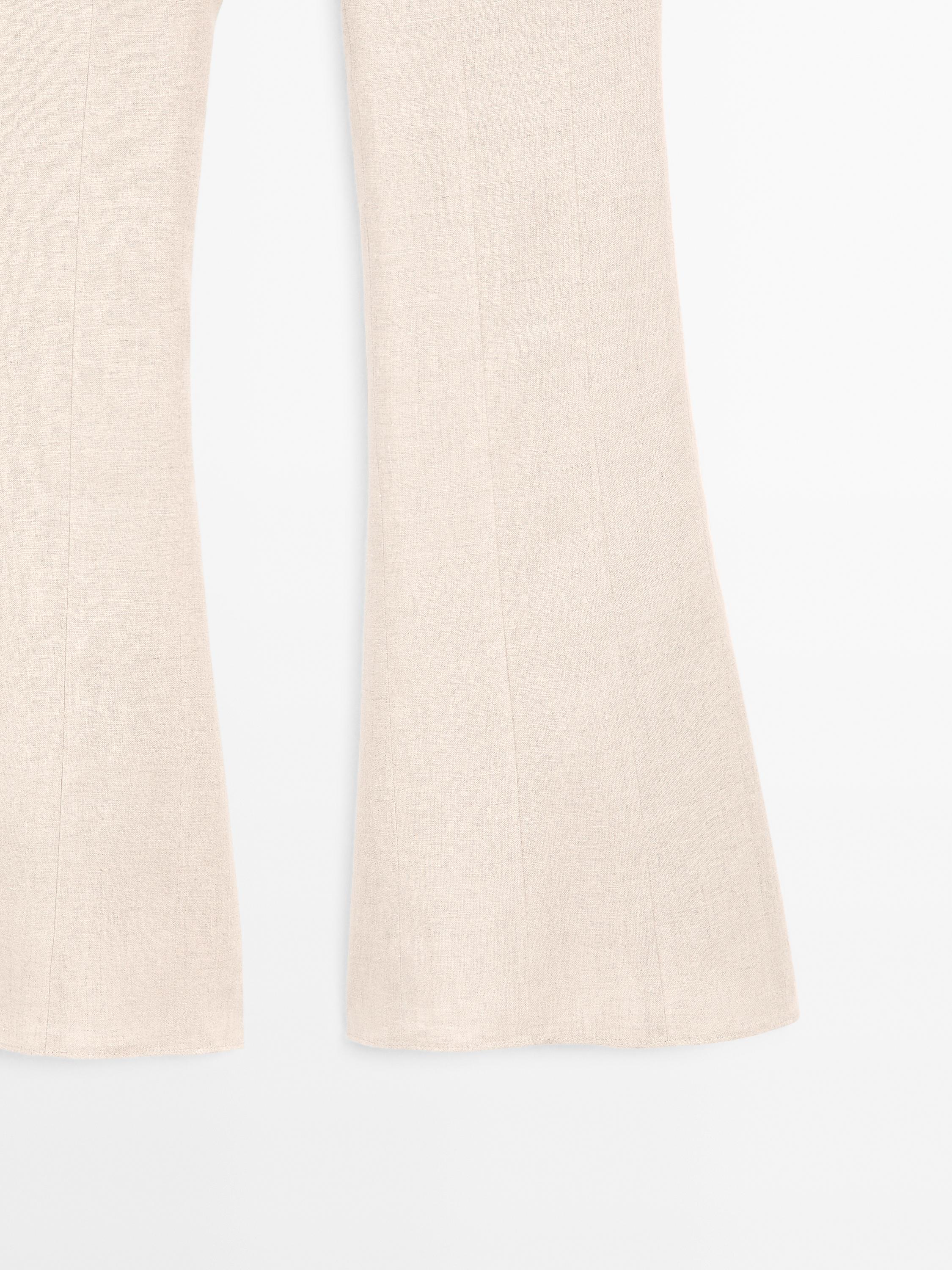 Flared trousers with contrast waist