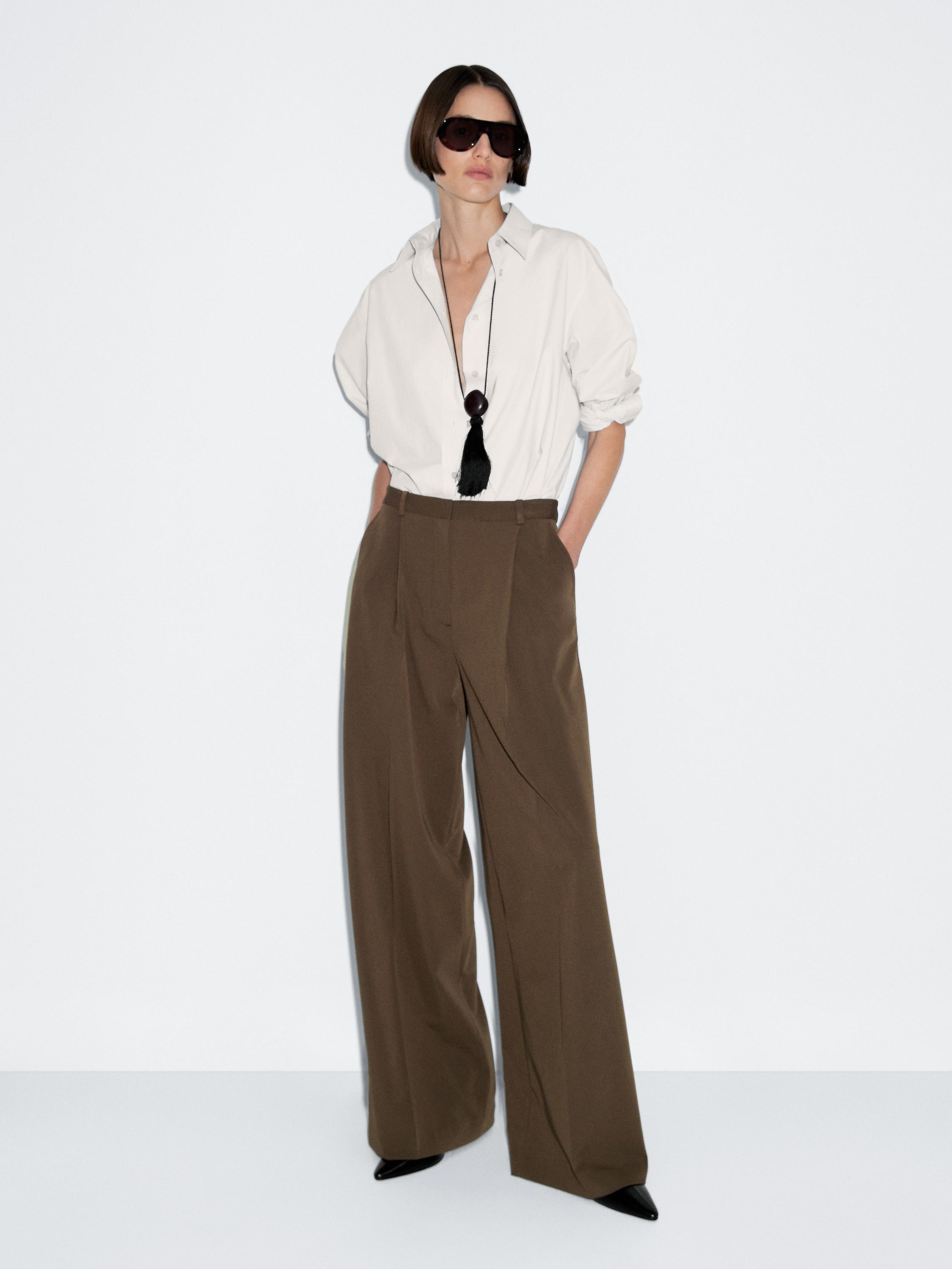 Pantalon à pinces large