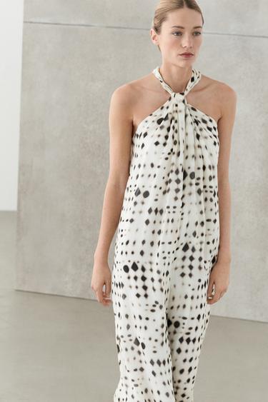 Printed halter dress — Off white 3