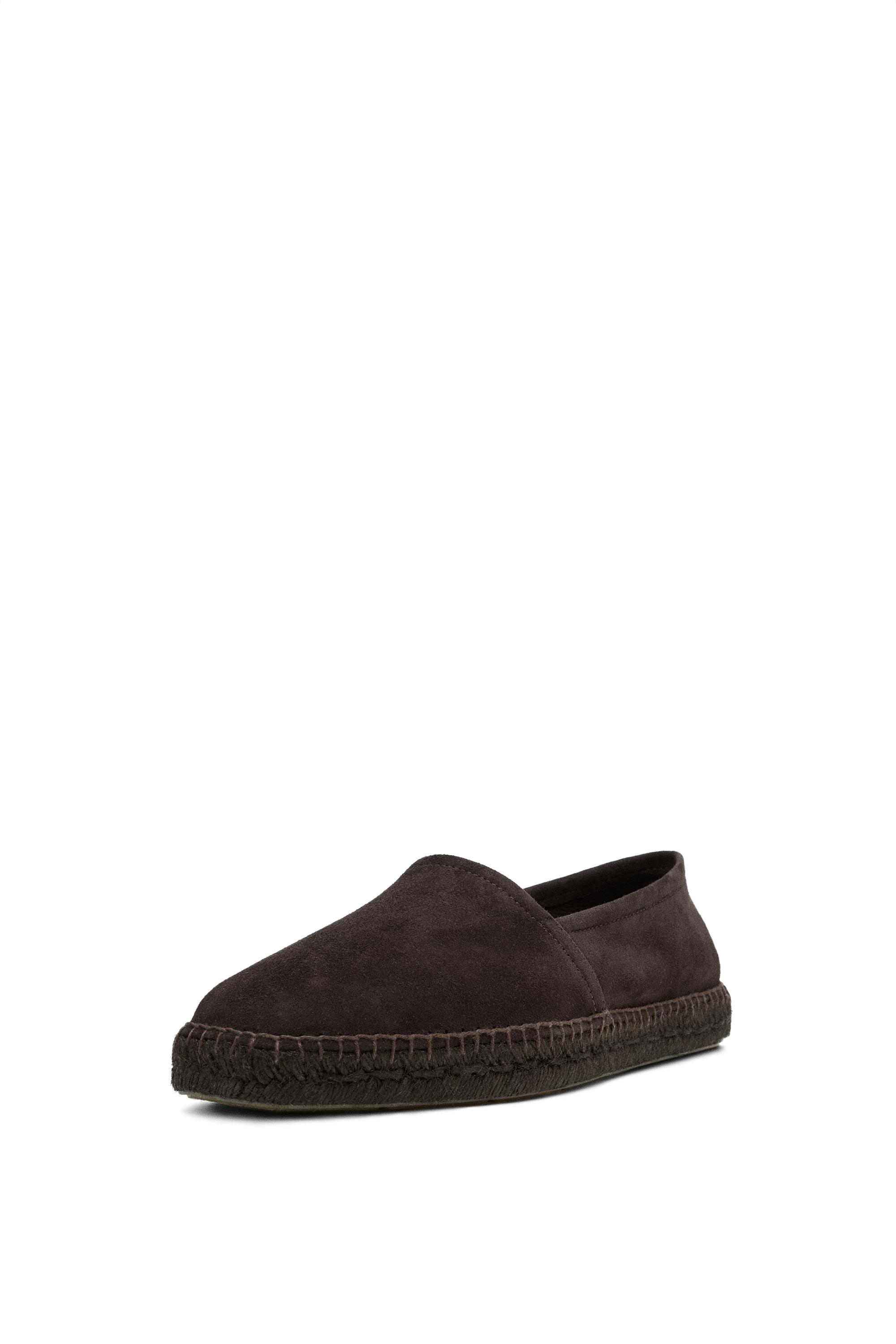 Leather espadrilles — BROWN