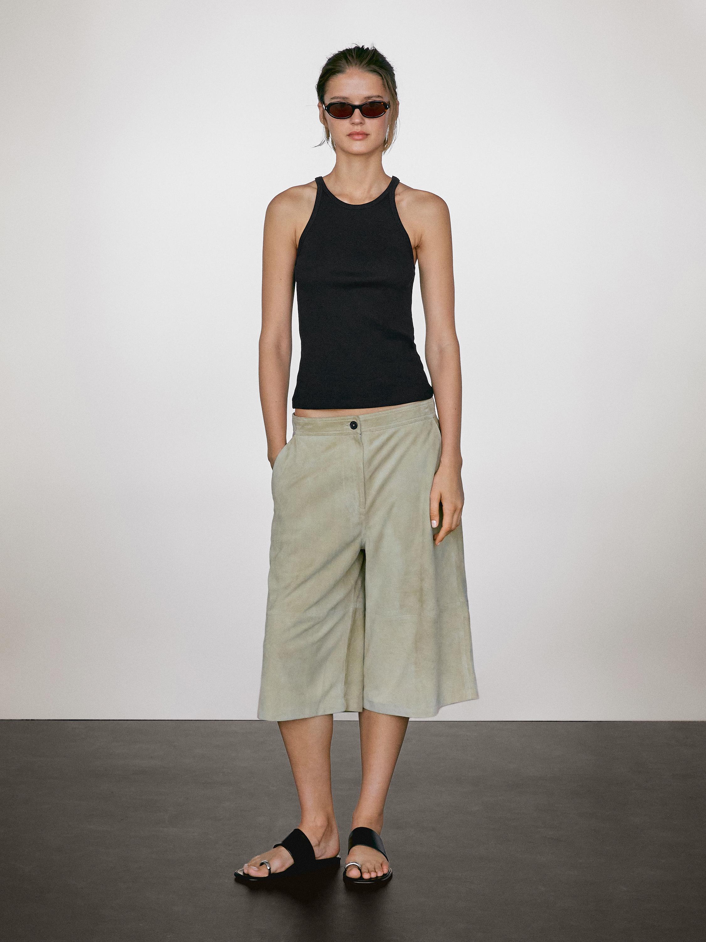 %100 pamuklu halter yaka top