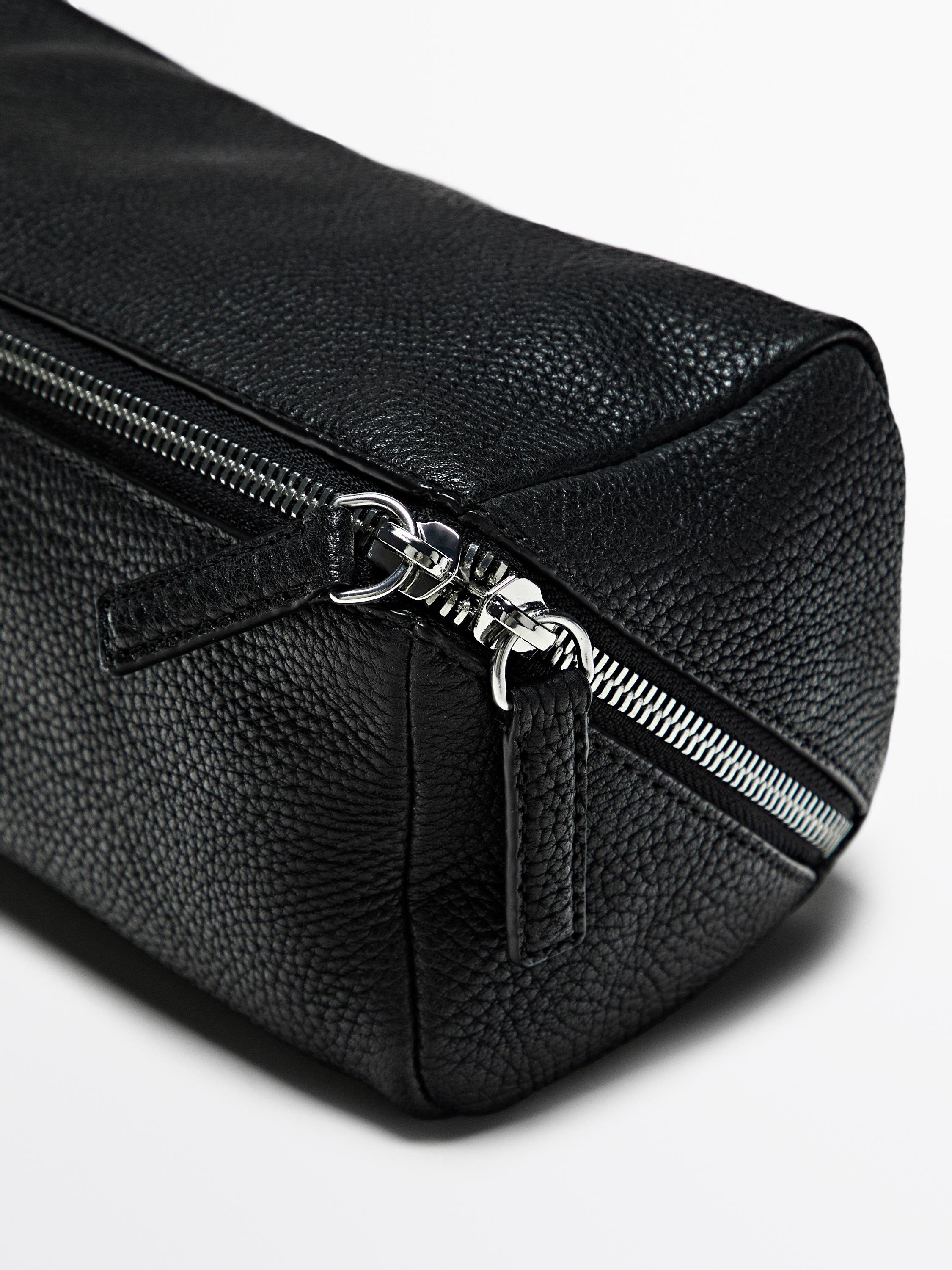 Nappa leather toiletry bag