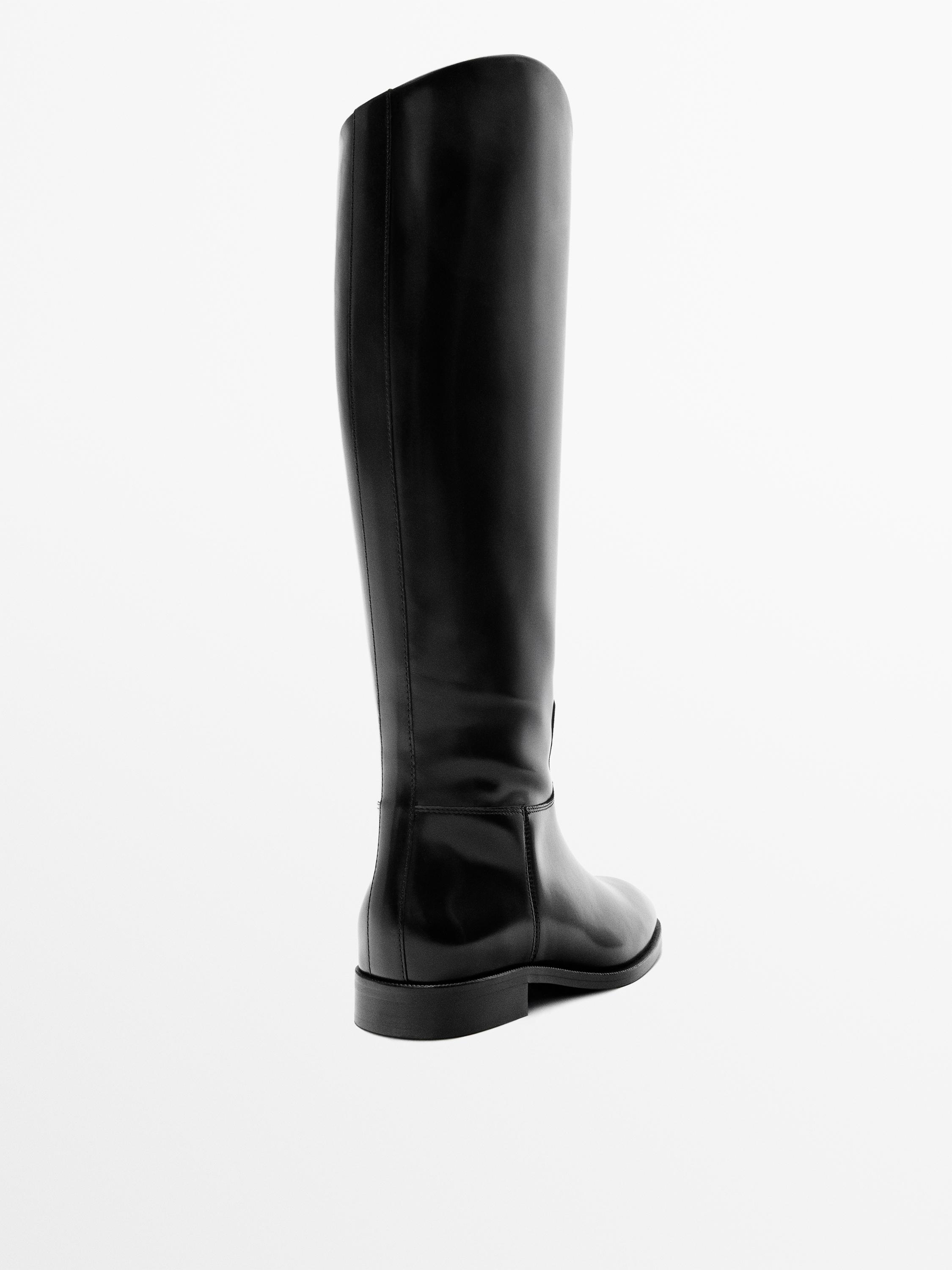 Leather riding boots - Made in Spain — BLACK