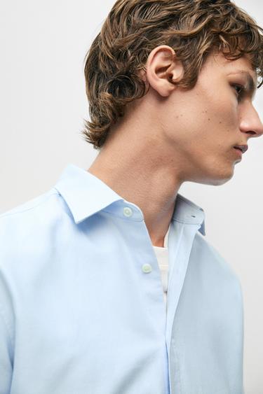 Regular fit 100% cotton Oxford shirt — SKY BLUE 8