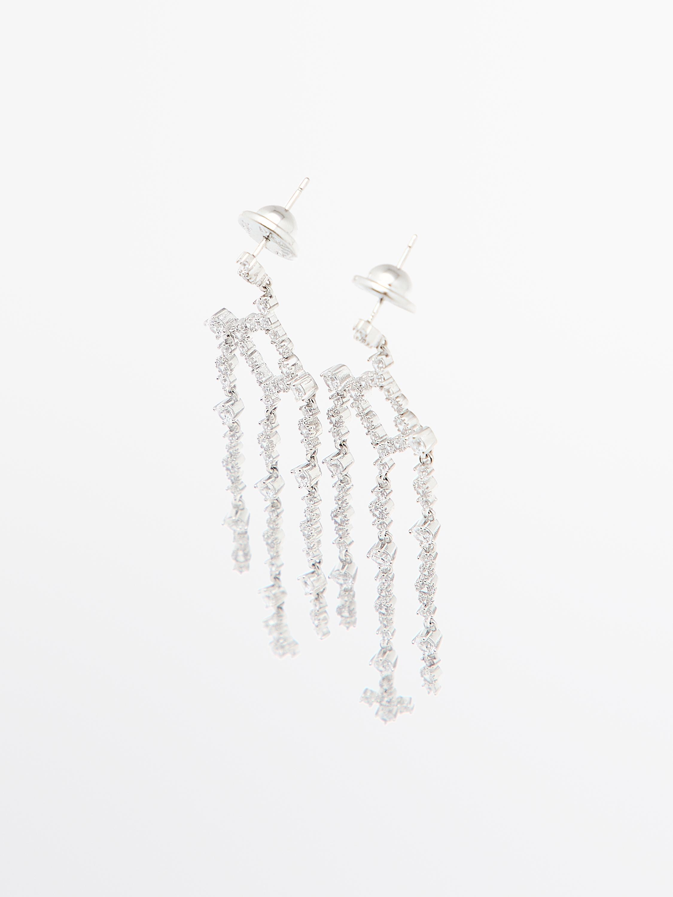 Rhinestone chandelier earrings