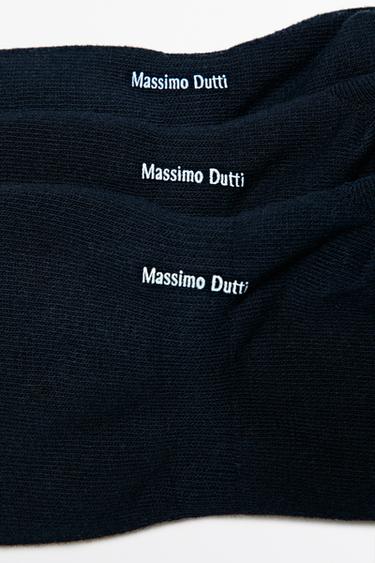 Pack of 3 pairs of no-show cotton blend socks — NAVY BLUE 3