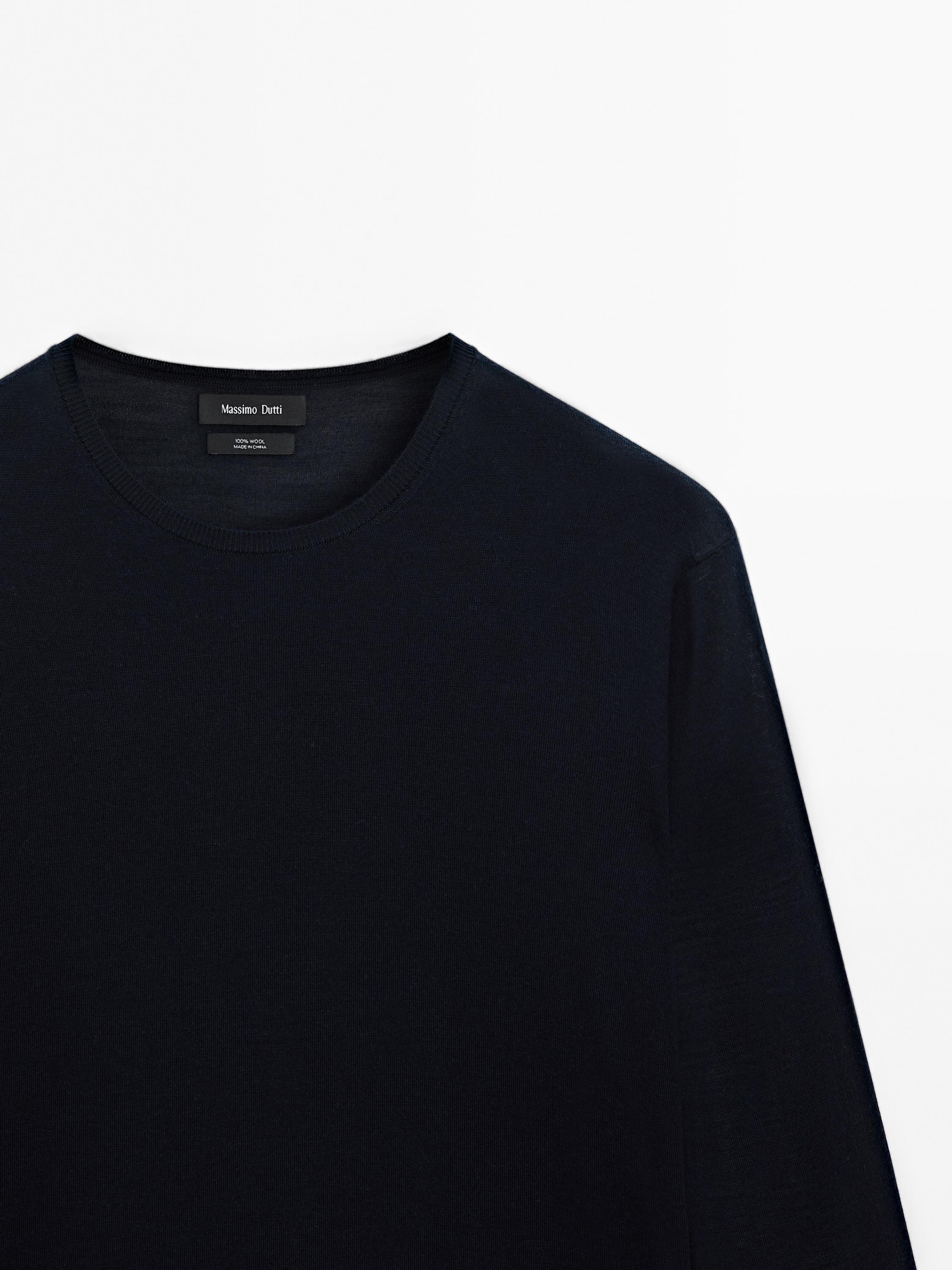 100% merino wool knit sweater