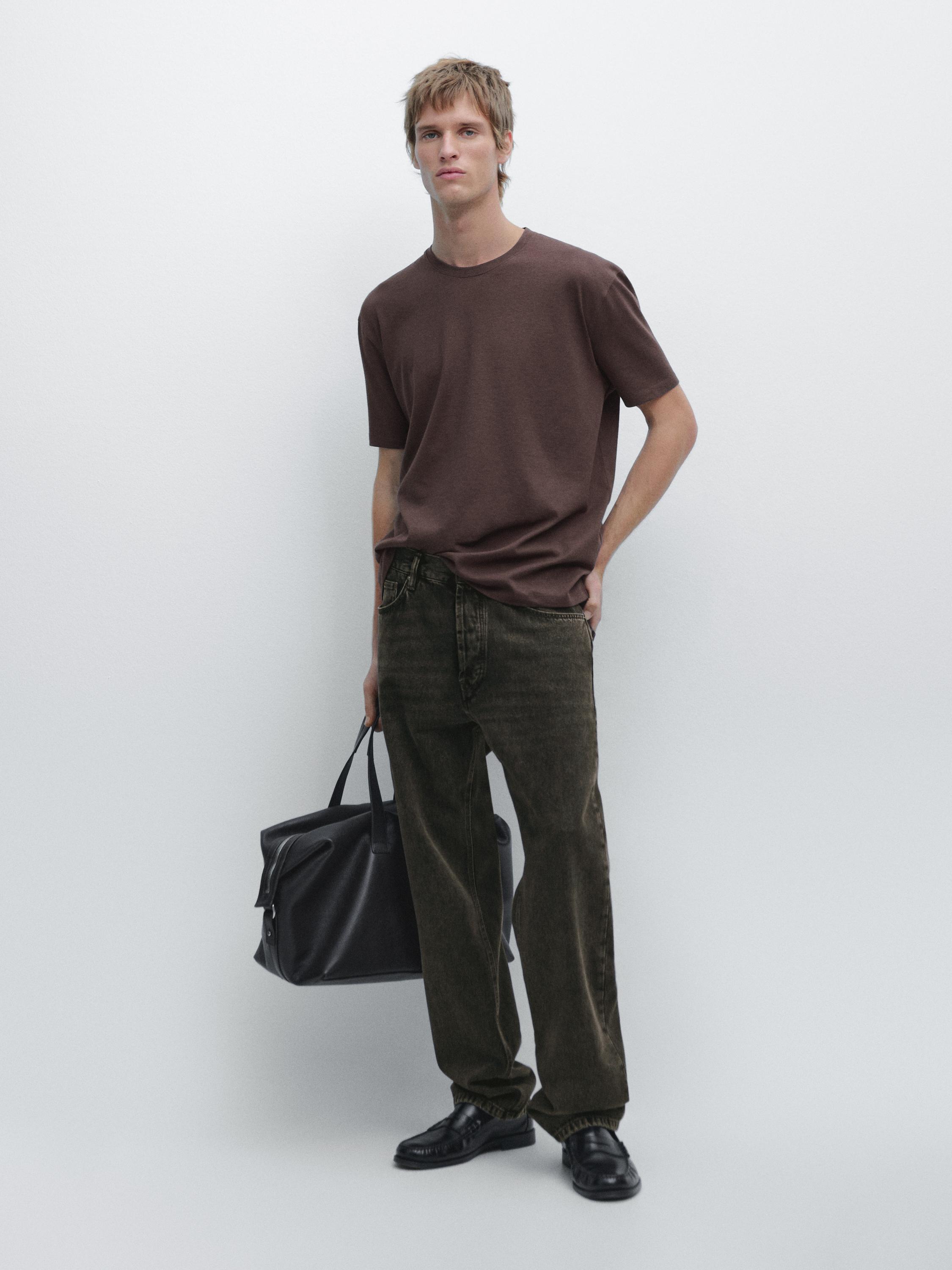 Short sleeve cotton blend T-shirt