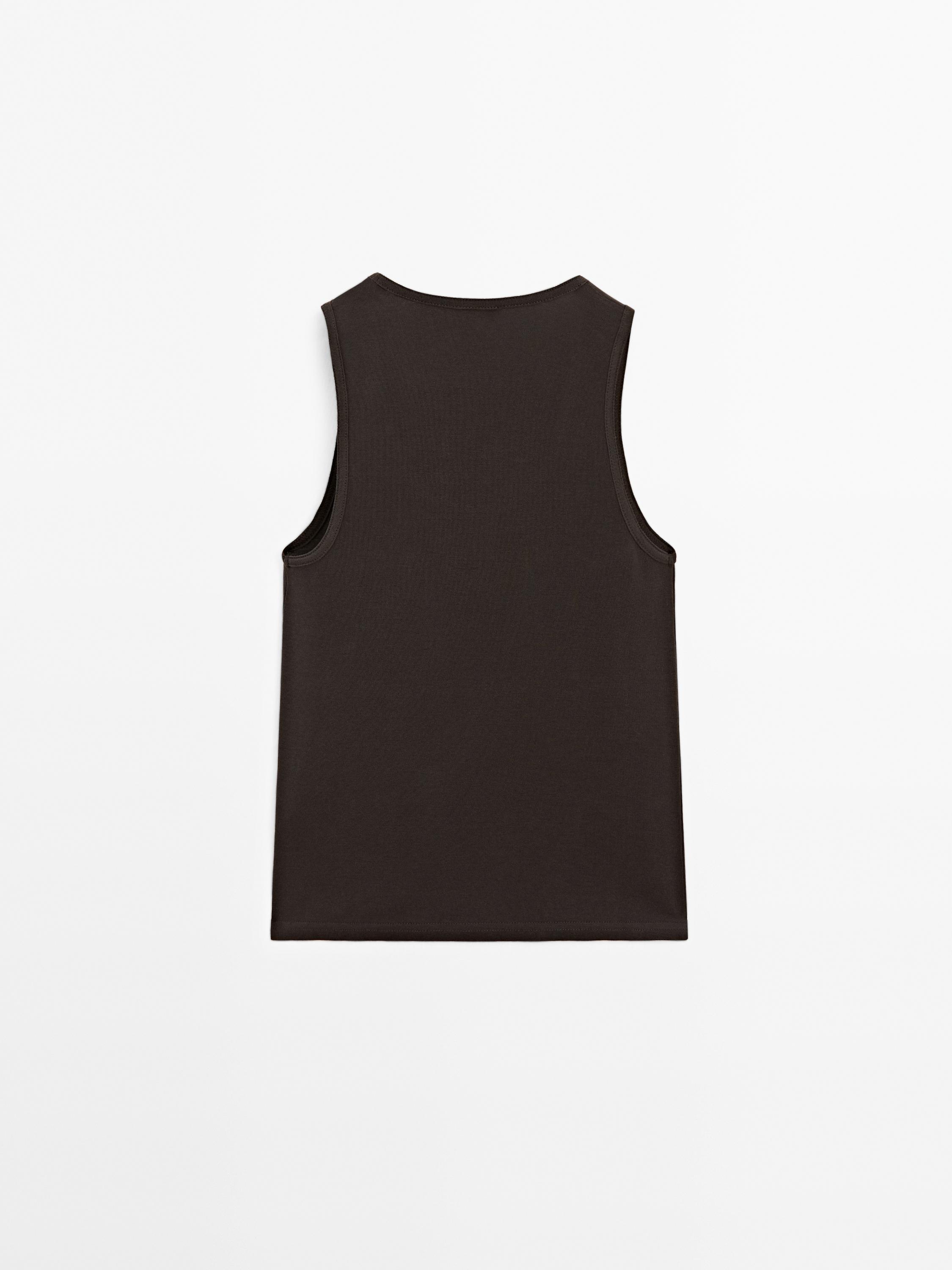 100% cotton T-shirt with wide straps