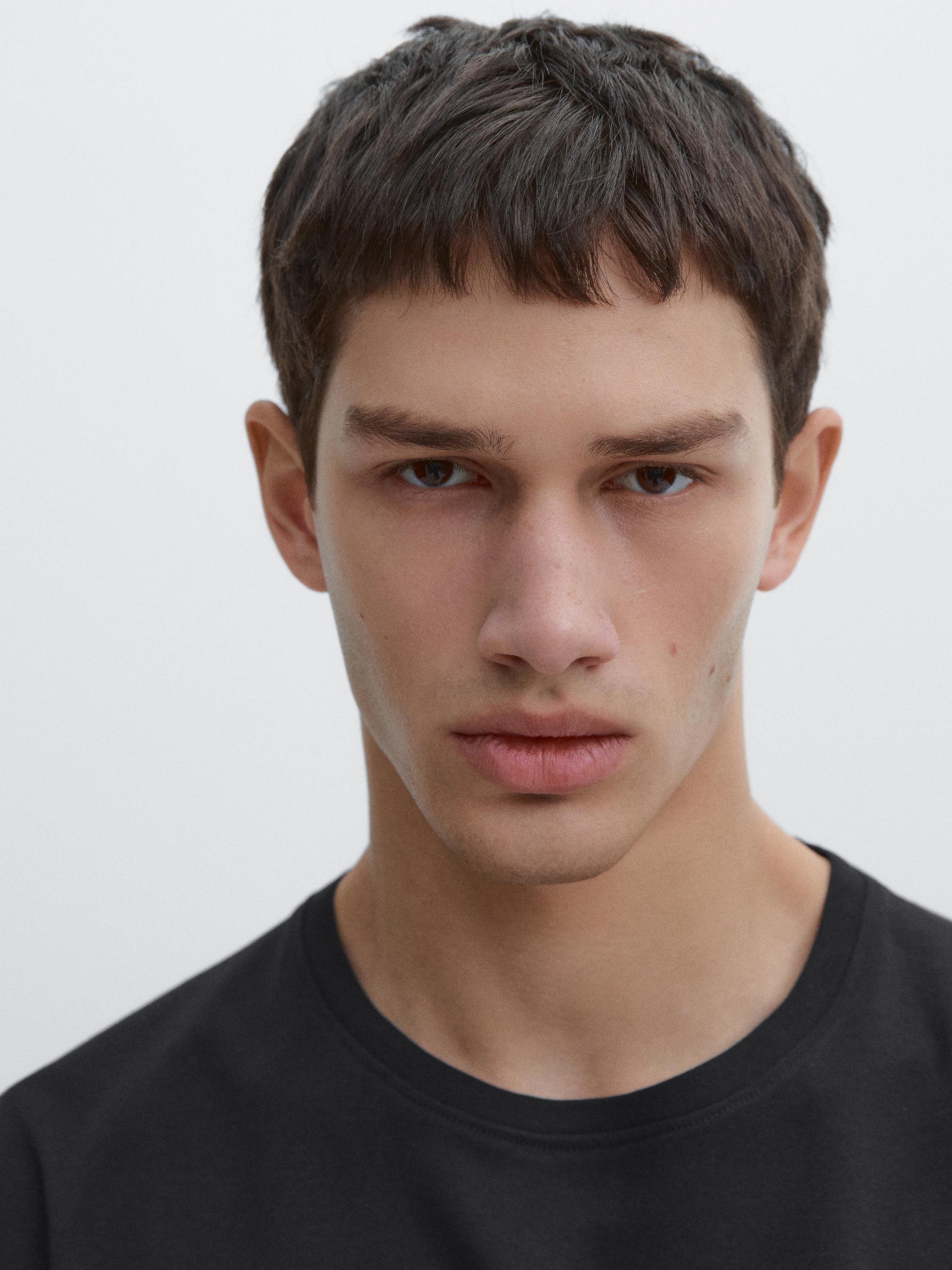 Short sleeve mercerised cotton T-shirt